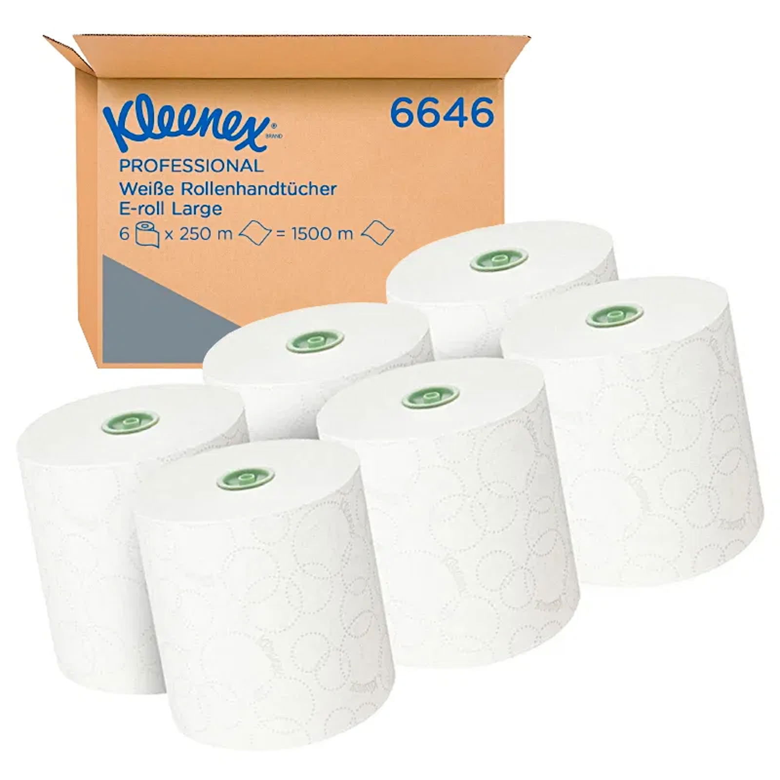 Asciugamani in rotolo Kleenex 6646 1 velo in cellulosa 250 m