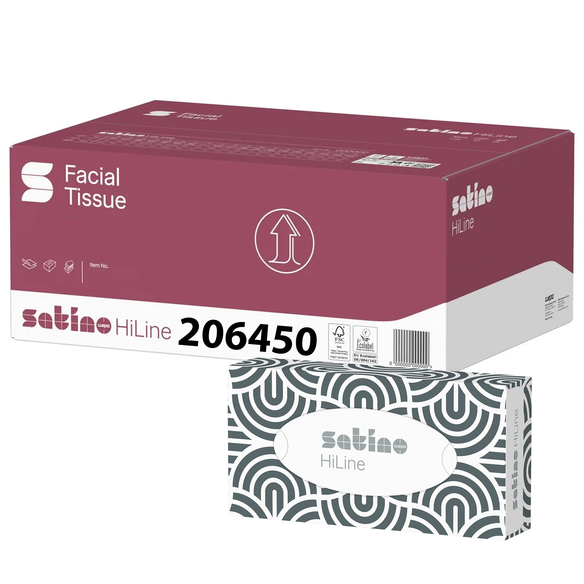 Facial Tissue, Boxed Tissue, HiLine, Tissue Box, Box with pattern