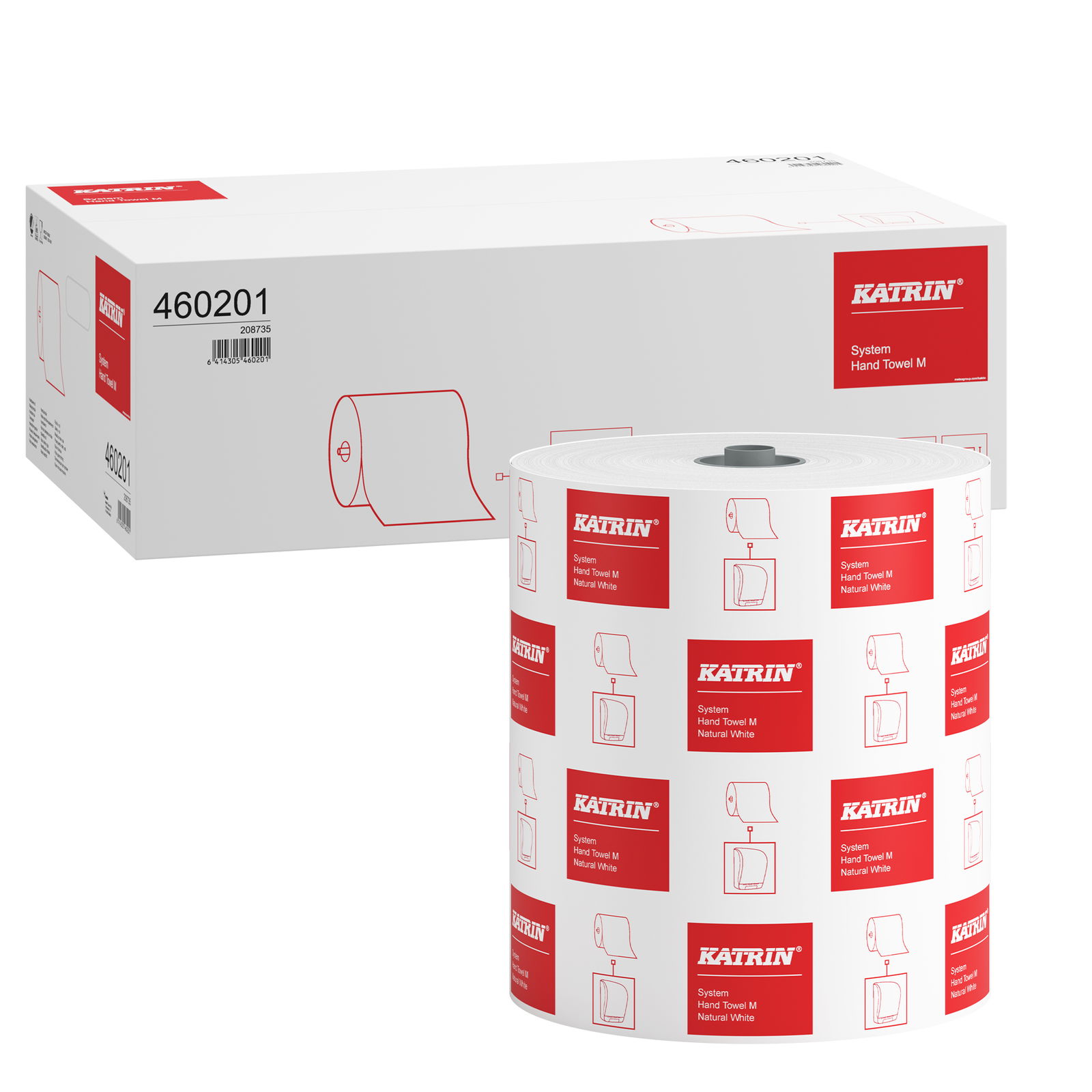 Katrin 460201 Rouleau d’essuie-mains système M 1 pli 180 m