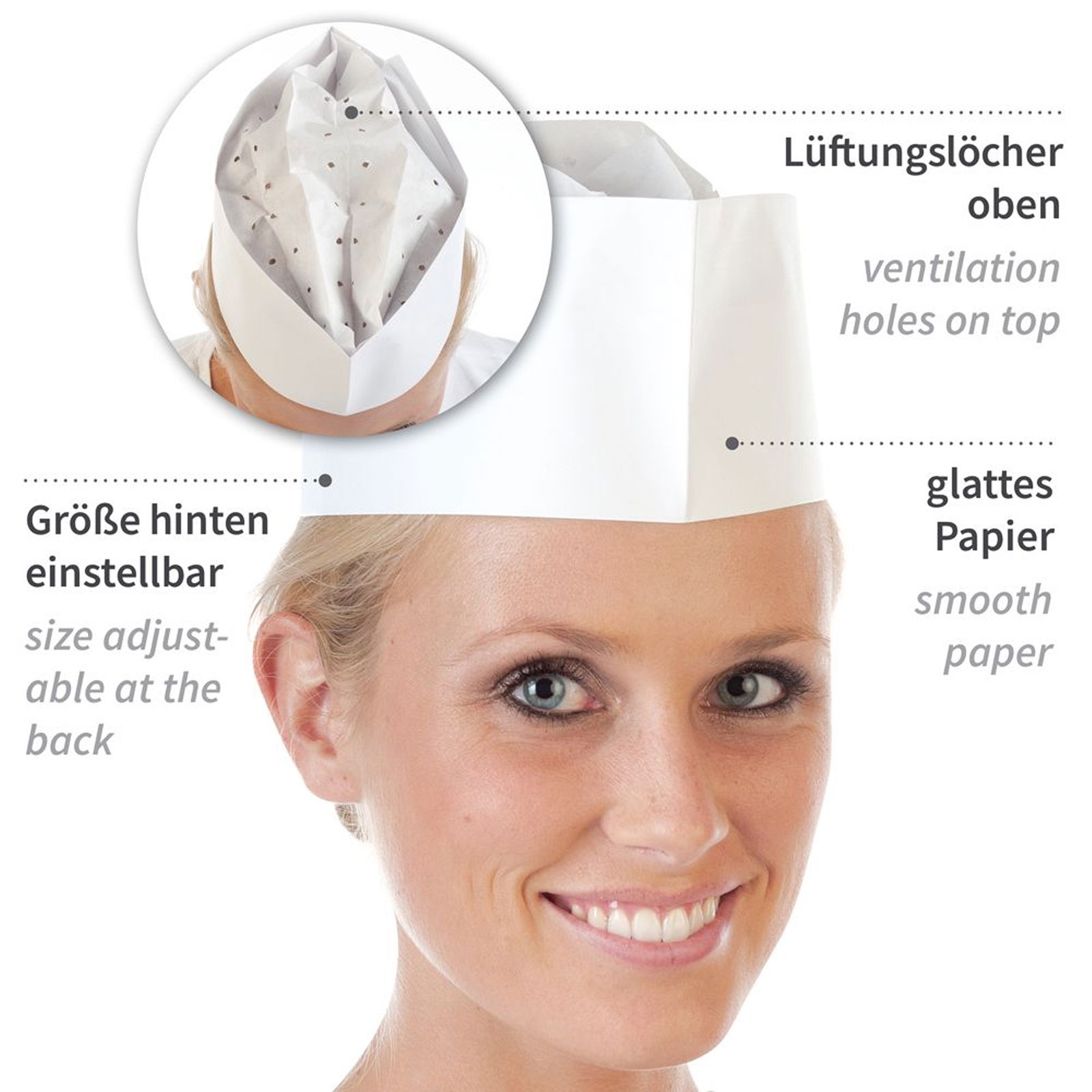 White paper forage cap