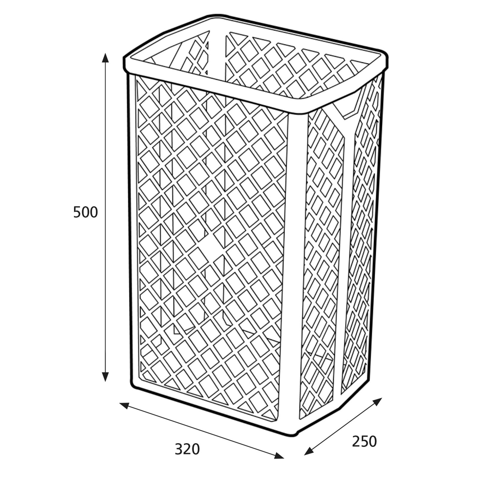 Waste basket 40 liters white KATRIN 4287