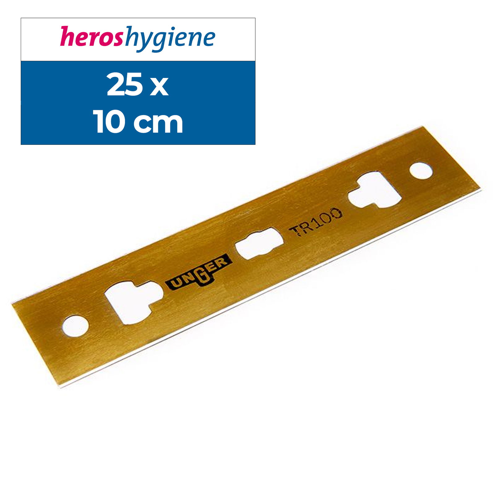 Unger carbon glass scraper blades TR100, 25 blades