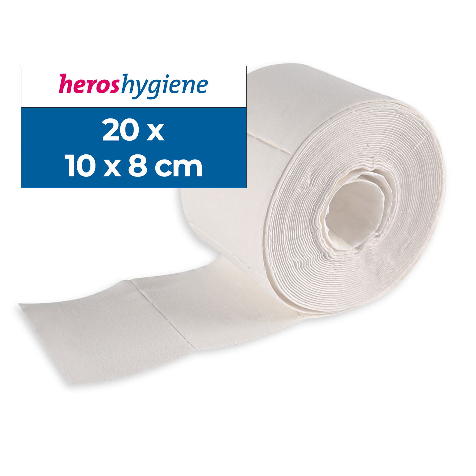 Cellulose swabs on roll 10 x 8 cm