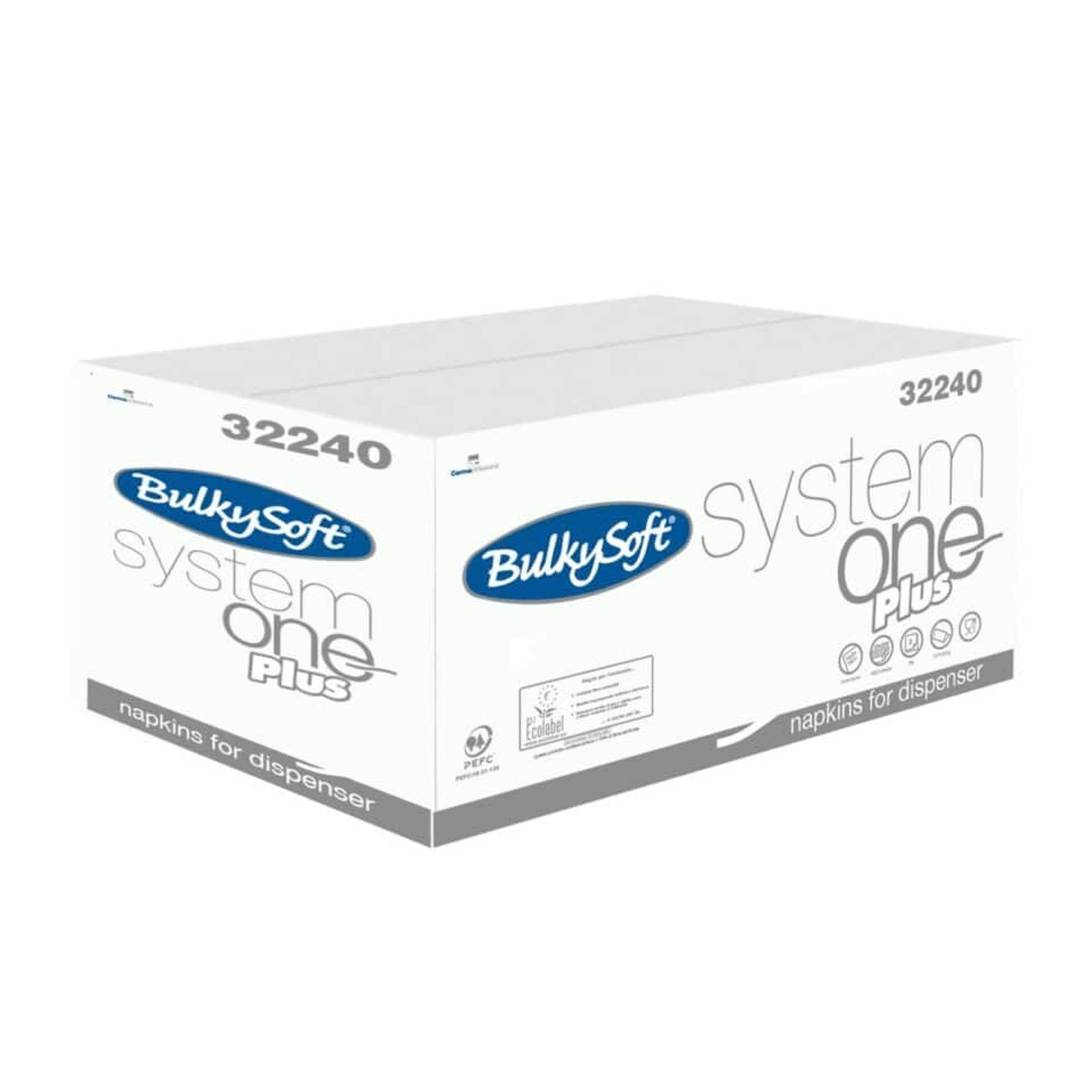 Spenderservietten 1/2 Falz | Zellstoff | 19 x 14.5 cm | BulkySoft 32240 System One Plus