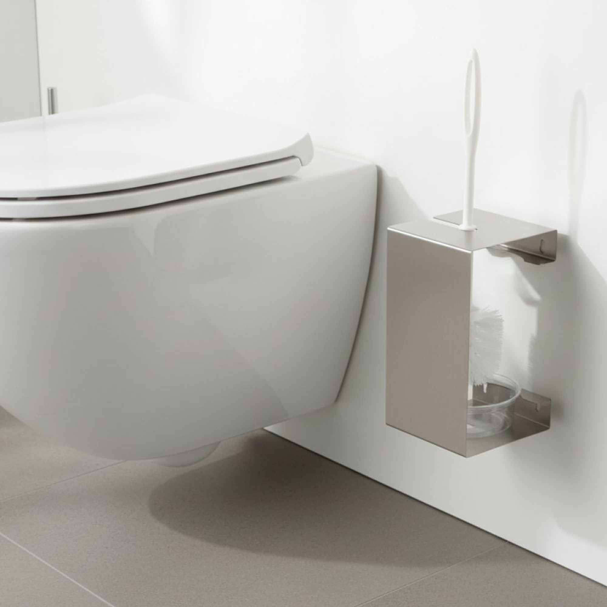 WC Bürstenhalter Edelstahl | Wand & stehend | Hygostar