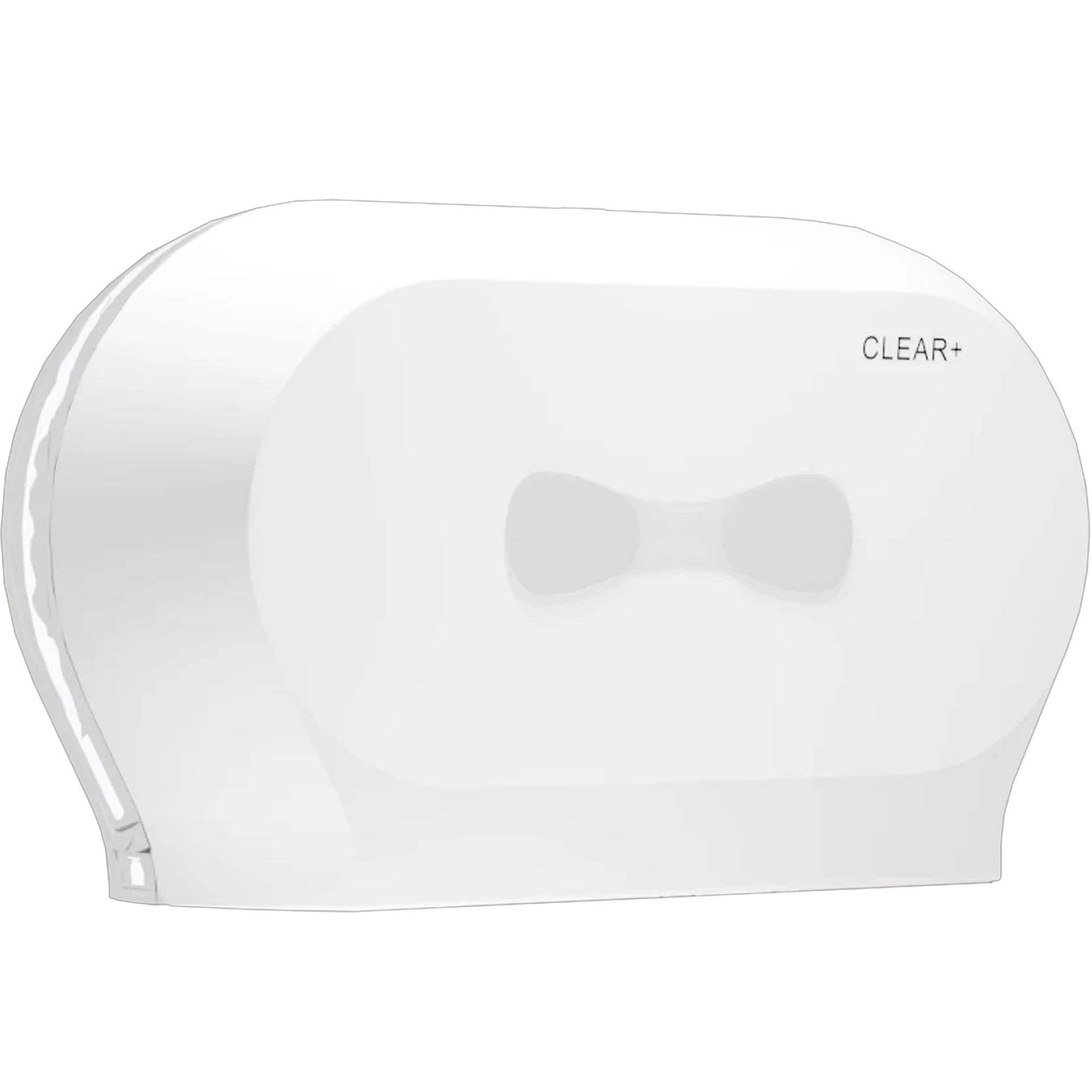 Toilettenpapierspender | für 2 Rollen | Kunststoff | Clear+