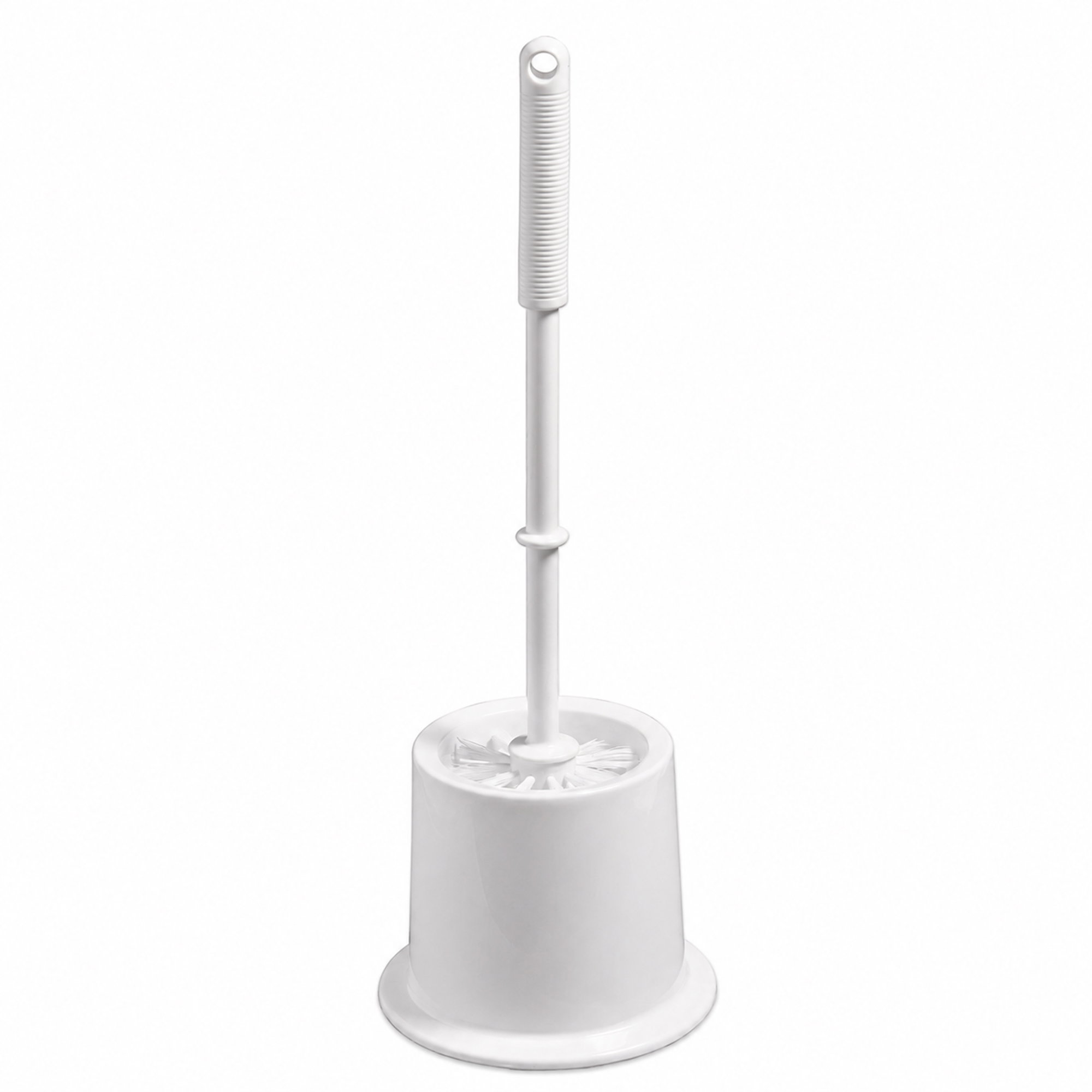 Set per WC in plastica | Da appoggio | A forma di vaso | Bianco | Spazzole haug