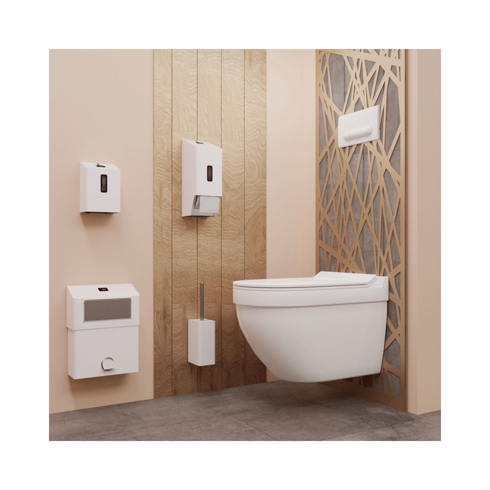 Ophardt 1423726 Jumbo Toilettenpapierspender Edelstahl weiss JRU 1 P AW