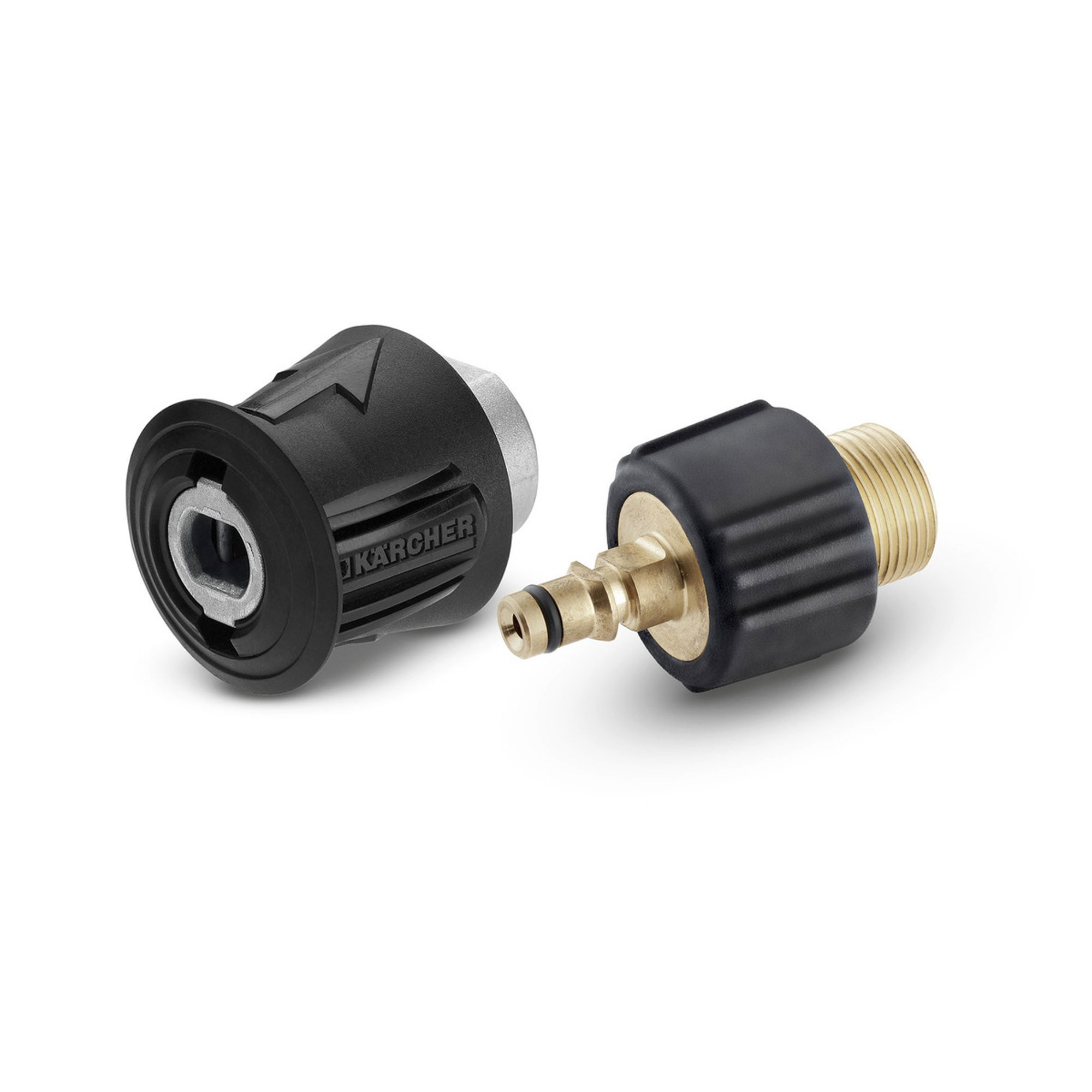 Druckluftanschluss, Schnellkupplung, Adapter, Messing, Schwarz