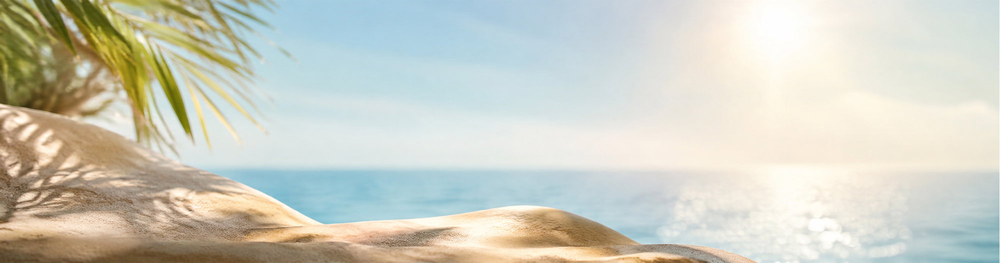 strand, sand, meer, palme, sonne
