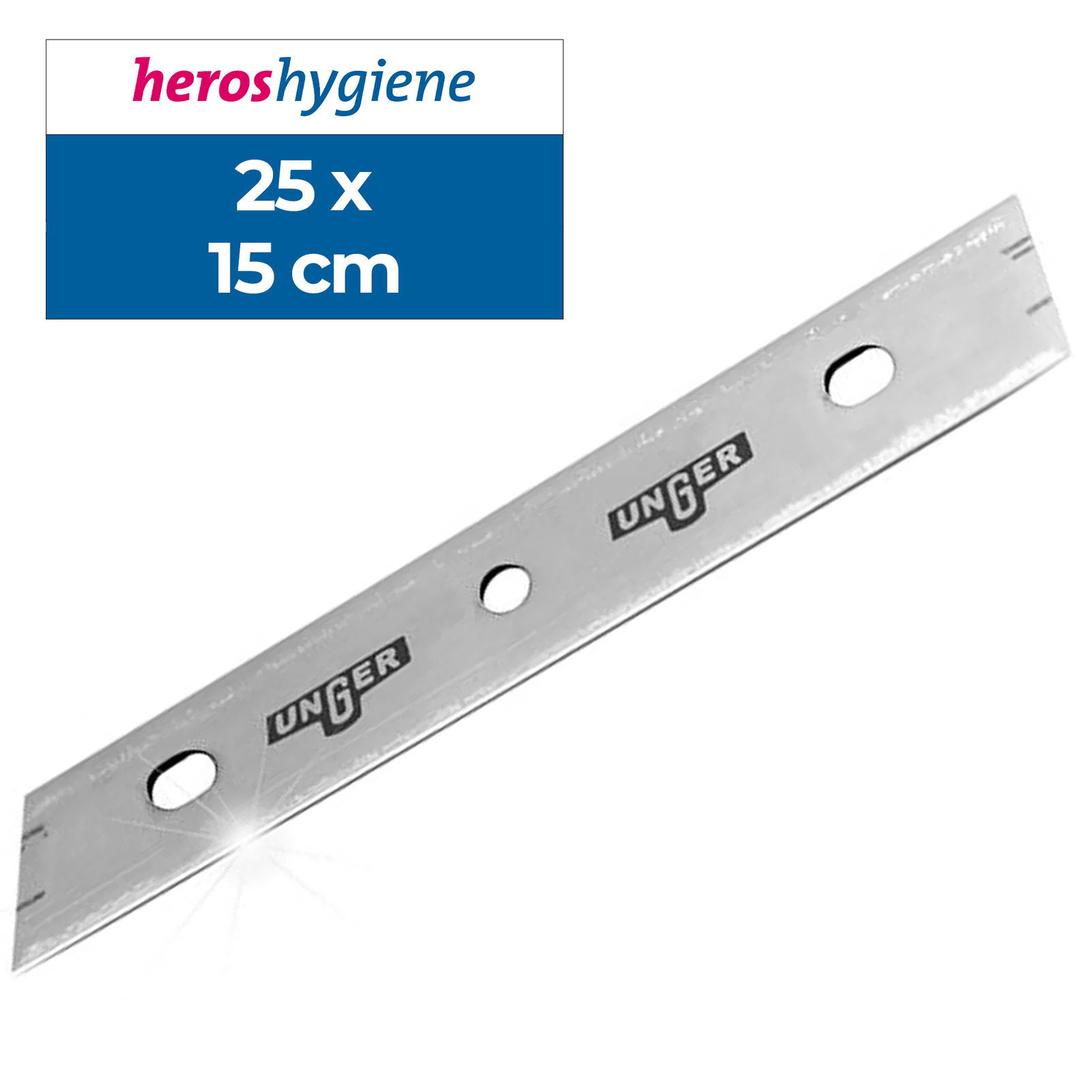 Unger carbon glass scraper blades TR150, 25 blades