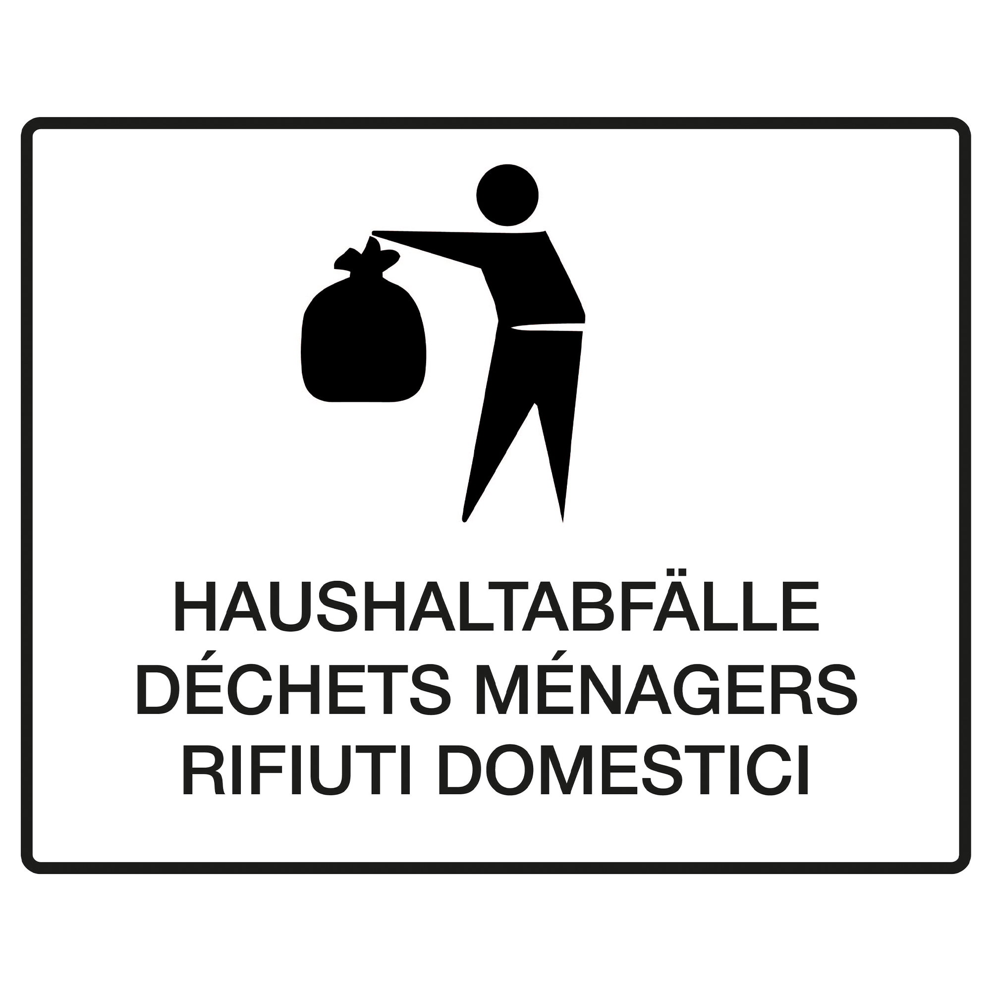 Autocollants de recyclage | Déchets ménagers