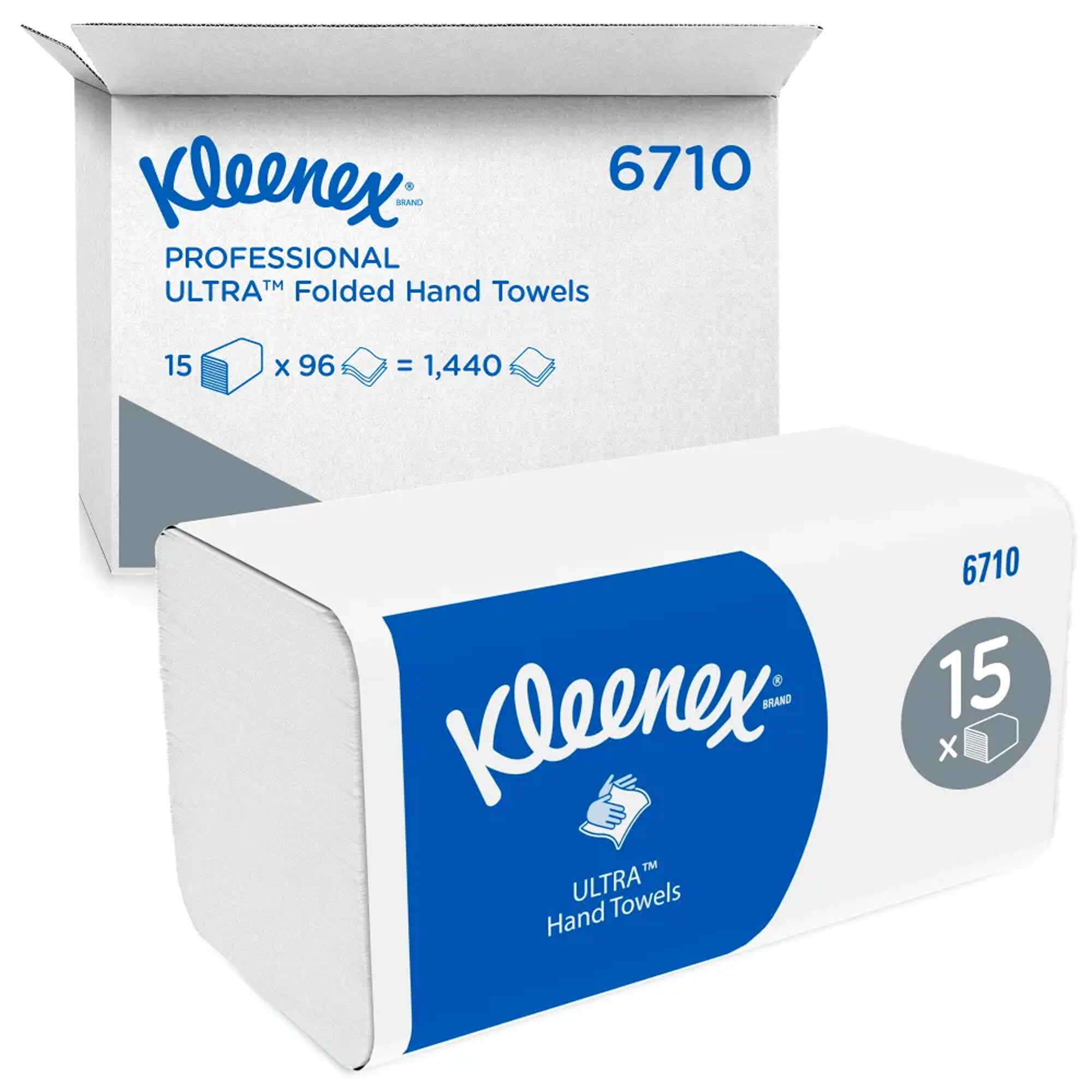 Papierhandtücher V-Falz | 3-lagig | Zellstoff | Kleenex 6710 Ultra