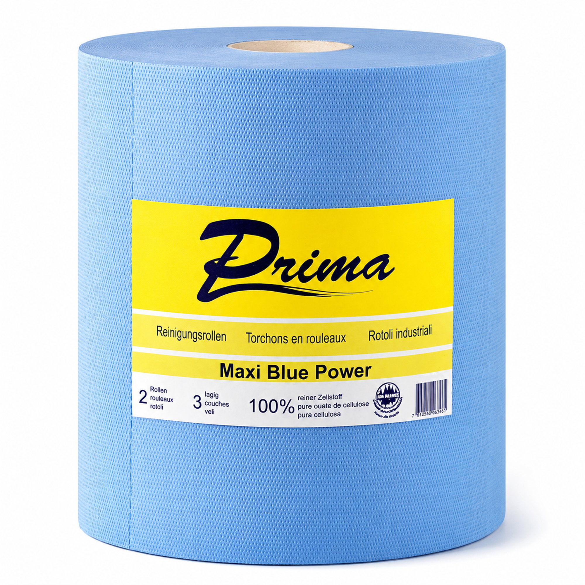 Blaues Reinigungstuch, Reinigungsrolle, 100% Zellulose, Industrie-Putztuch, Blau