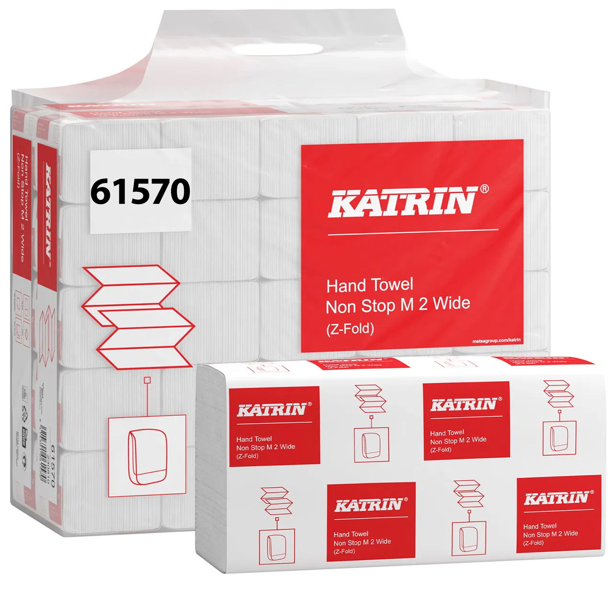 Papierhandtücher Z-Falz | 2-lagig | Zellstoff | Katrin