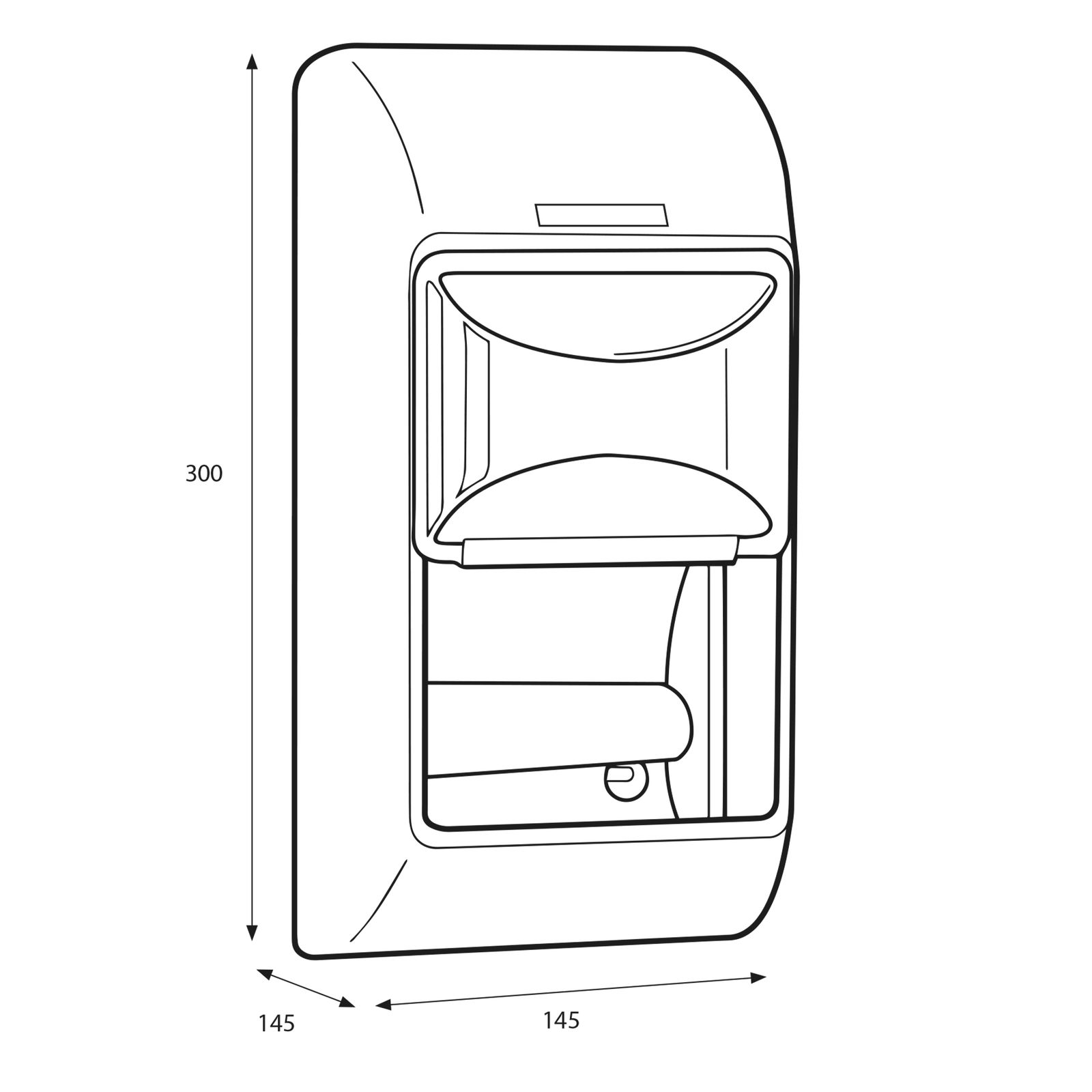 Dispenser di carta igienica Katrin 104452 per 2 rotoli
