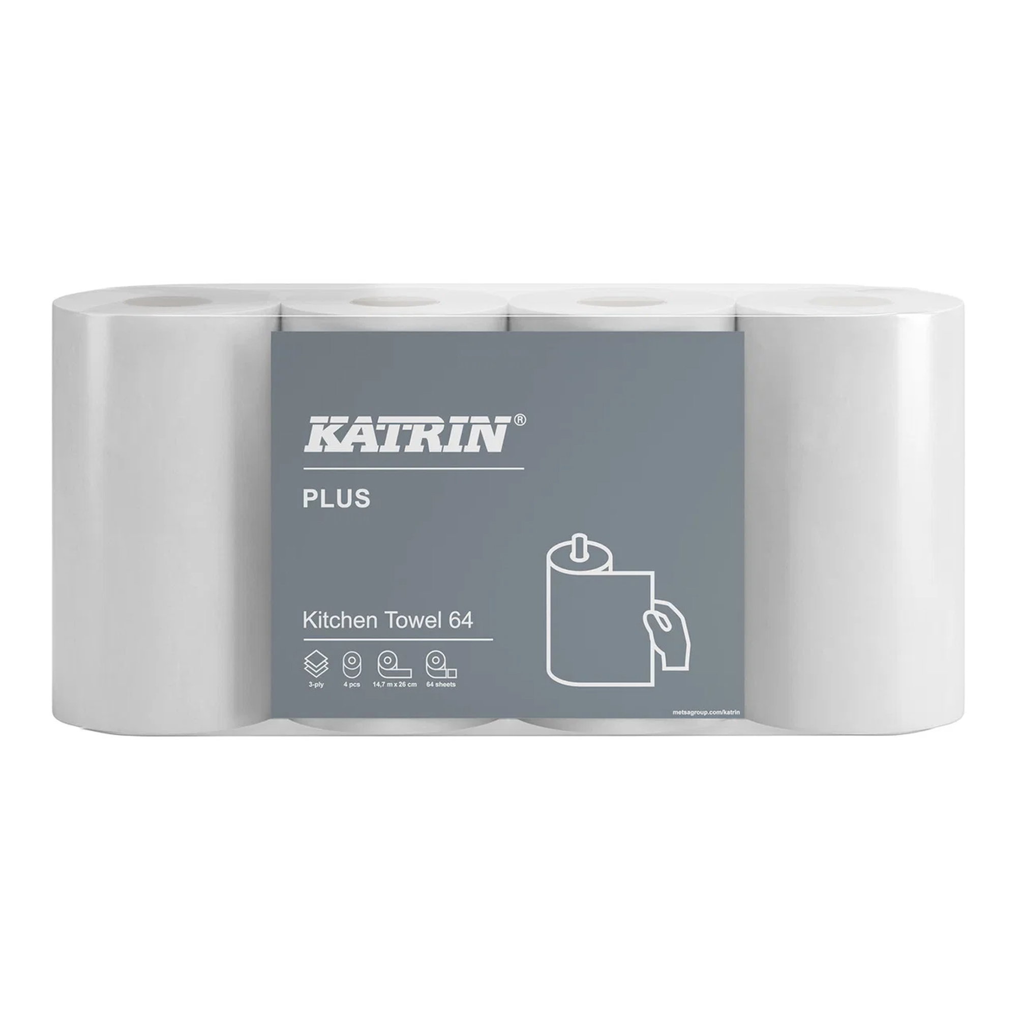 Haushaltspapier | 3-lagig | Zellstoff | 64 Blatt | Katrin 231004 Plus