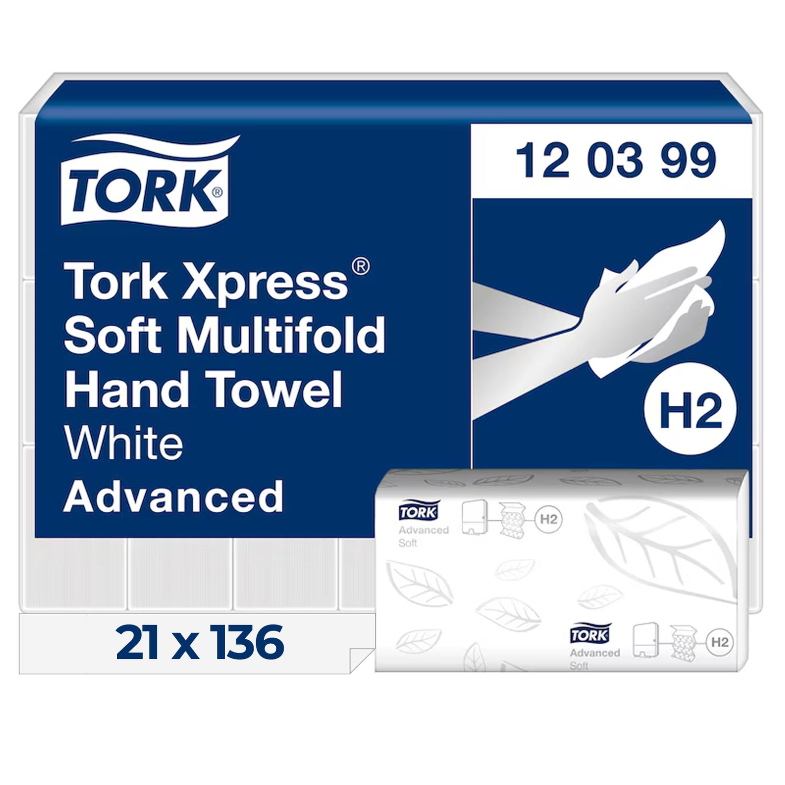 Asciugamano piegato intercalato TORK 120399 H2 Xpress morbido