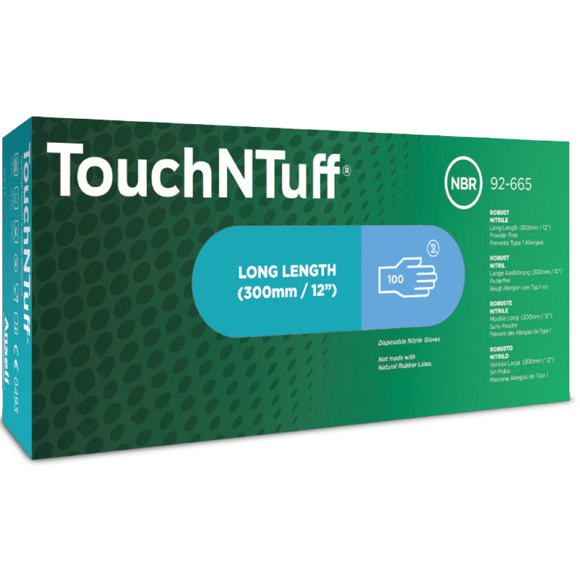 Nitrilhandschuhe | verlängerte Manschette | Ansell TouchNTuff 92-665