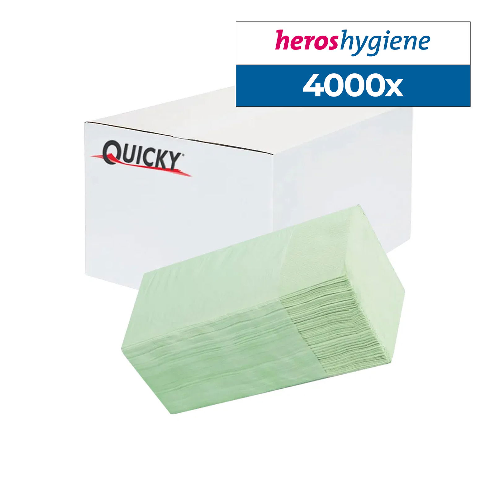 Quicky HP-99059 Papierhandtuch recycling grün 2-lagig V-Falz 4000 Blatt