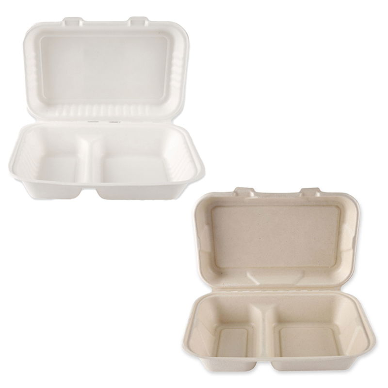 Bio Take-Away-Box 2-teilig Zuckerrohr