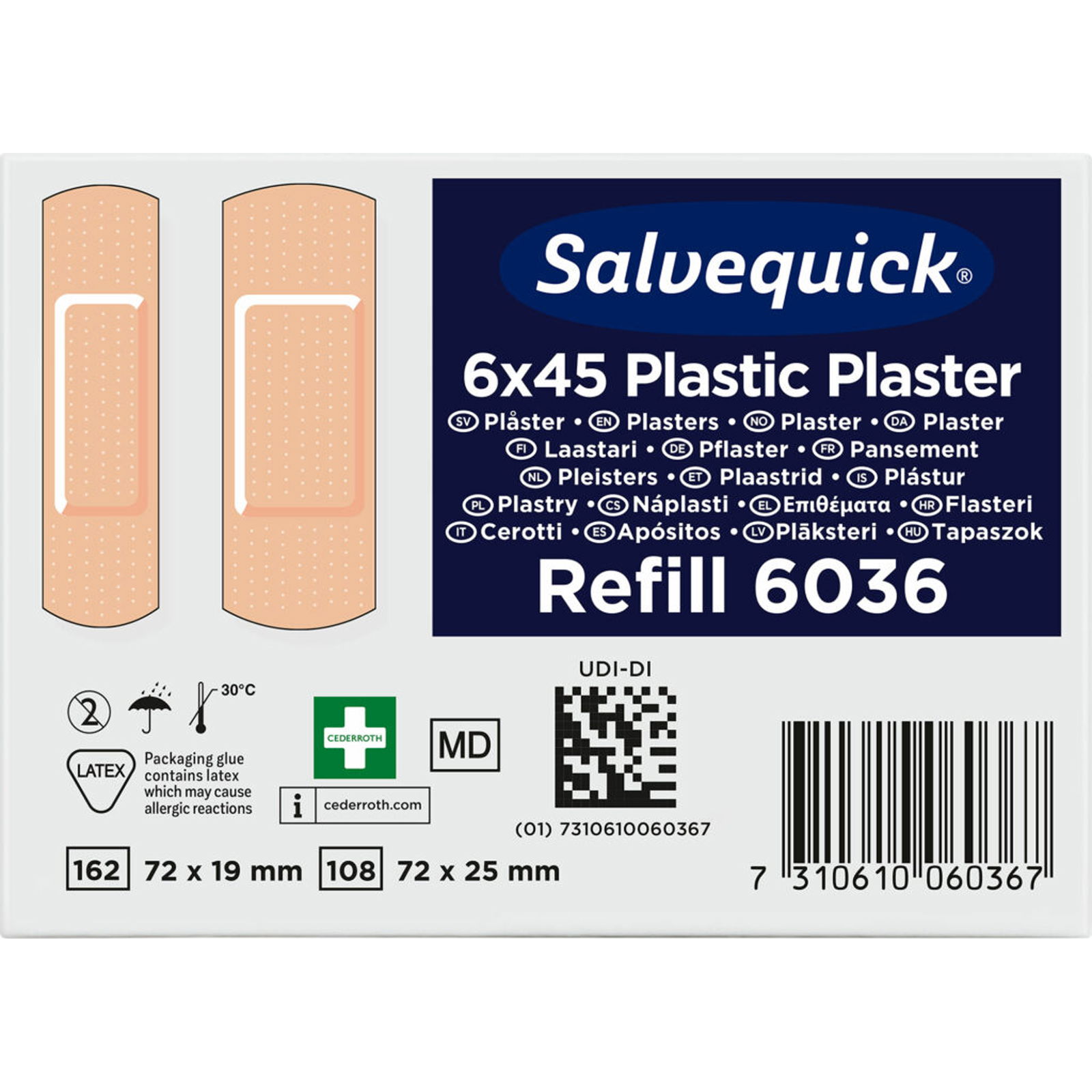 Wasserabweisende Pflaster Salvequick 6036