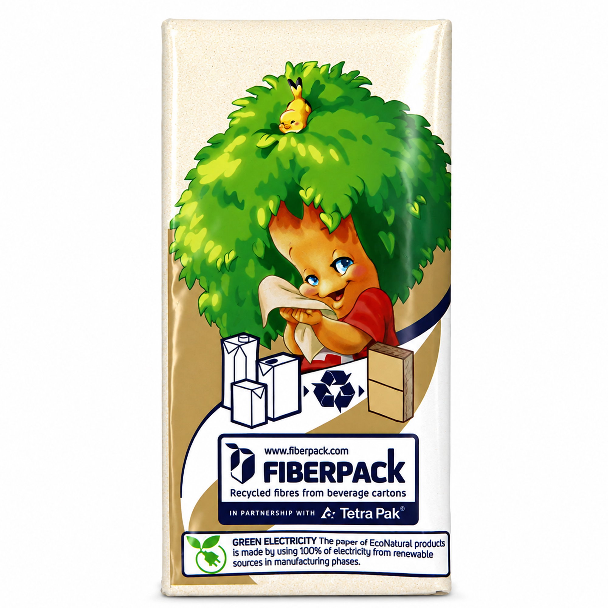 Taschentücher | 4-lagig | Recycling | Lucart EcoNatural 90 F