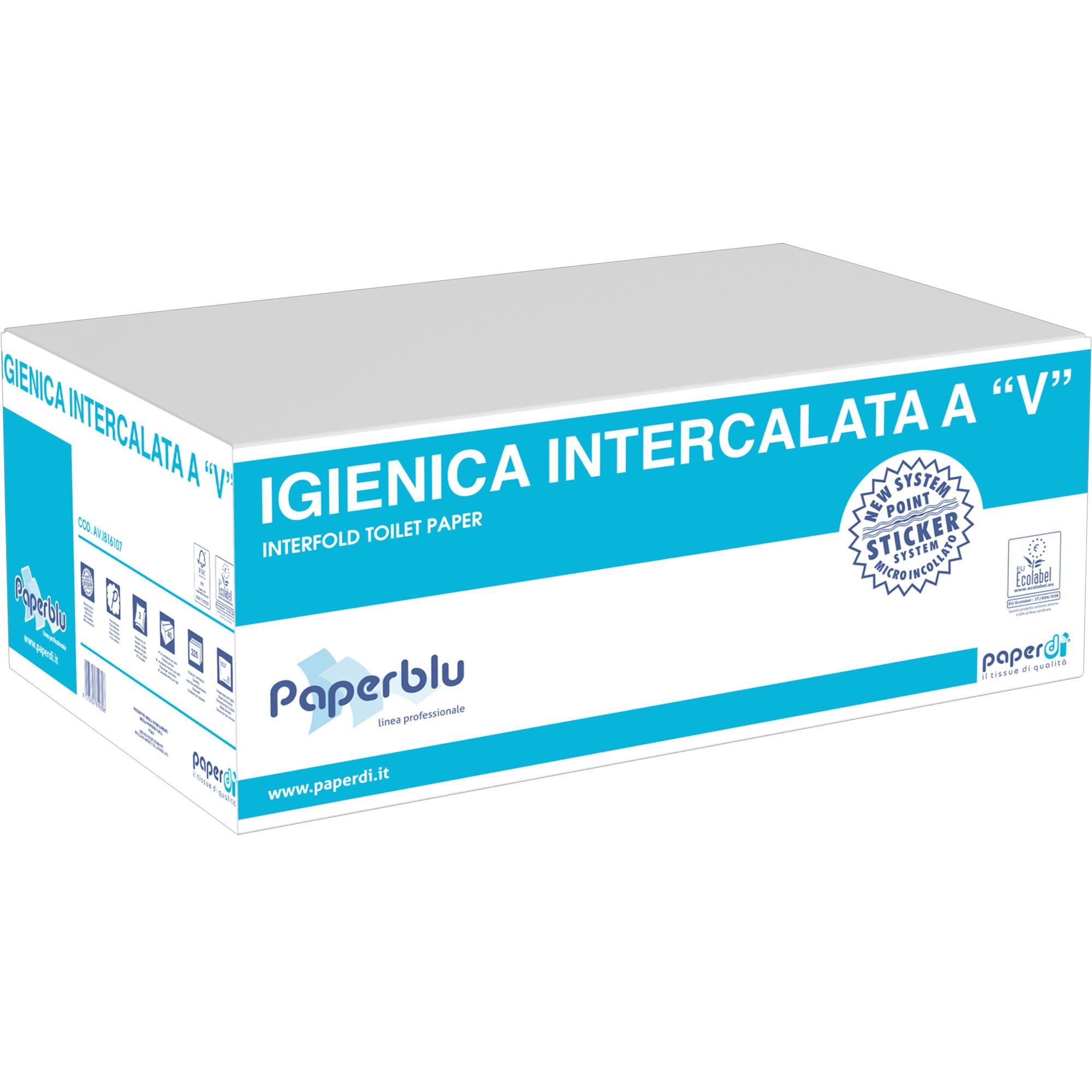 Toilettenpapier Einzelblatt | 2-lagig | Zellstoff | 225 Blatt