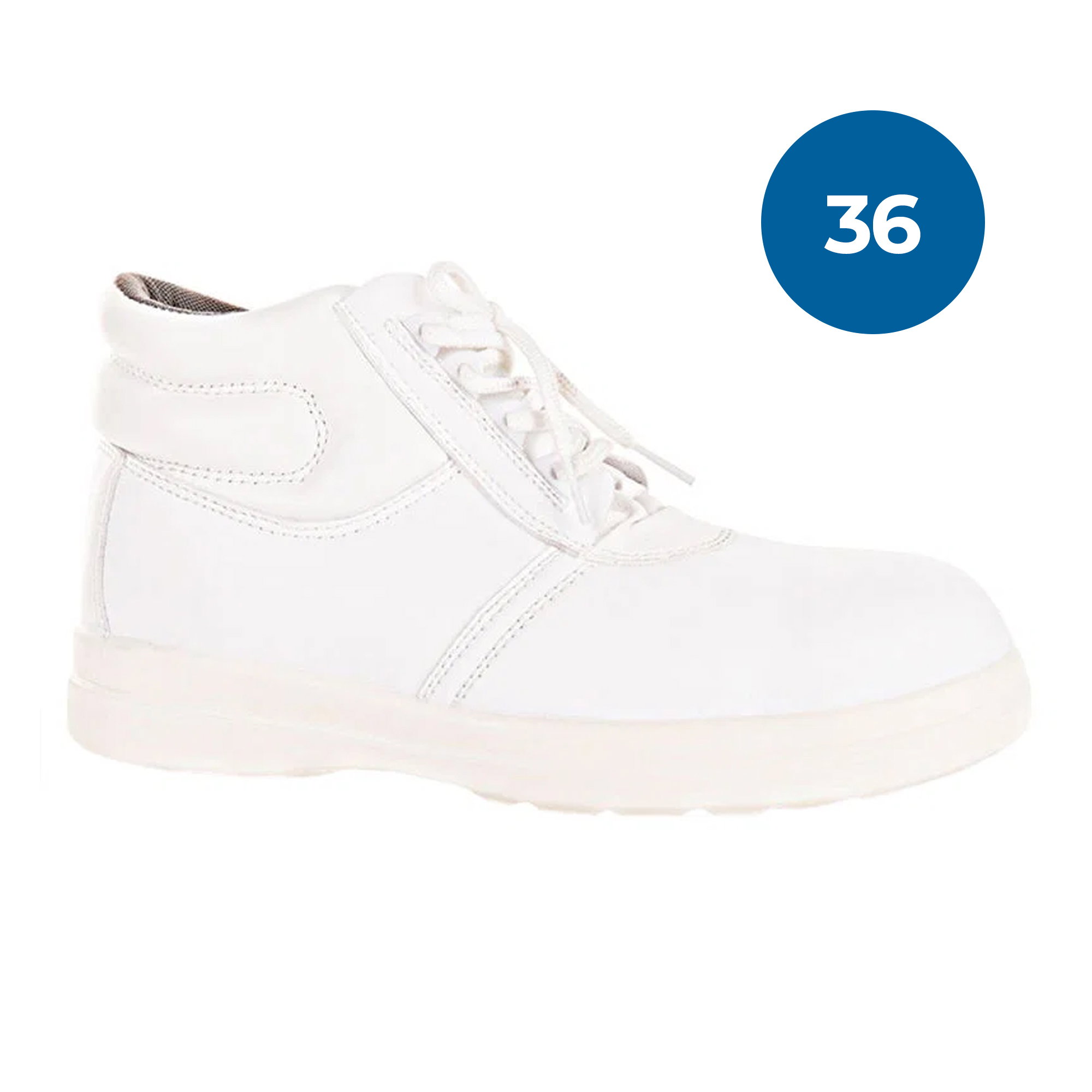 Schuh, Sneaker, Weiß, Ledersohle, High-Top