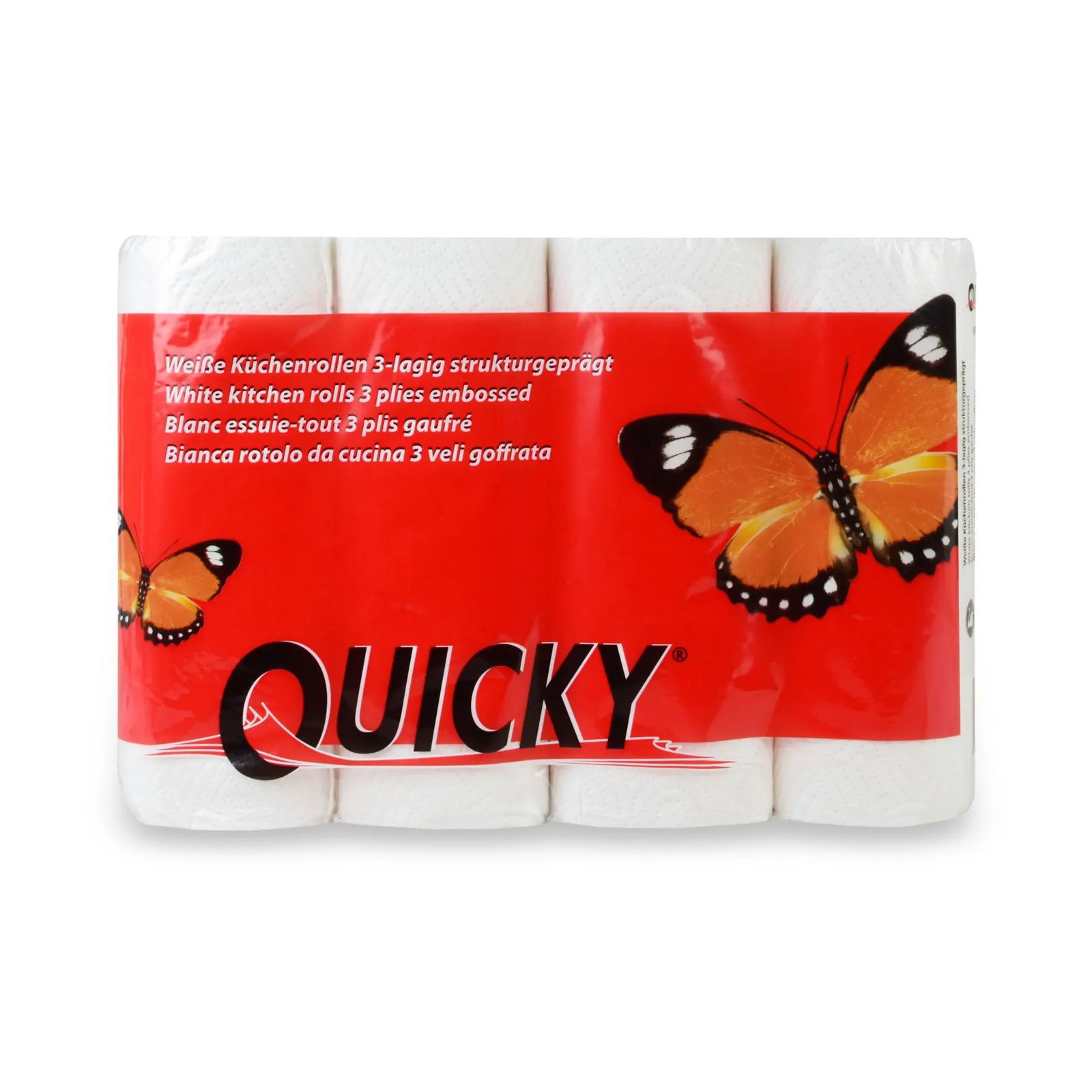 Quicky HP-99068 Küchenrolle 3-lagig Zellstoff weiss 48 Rollen