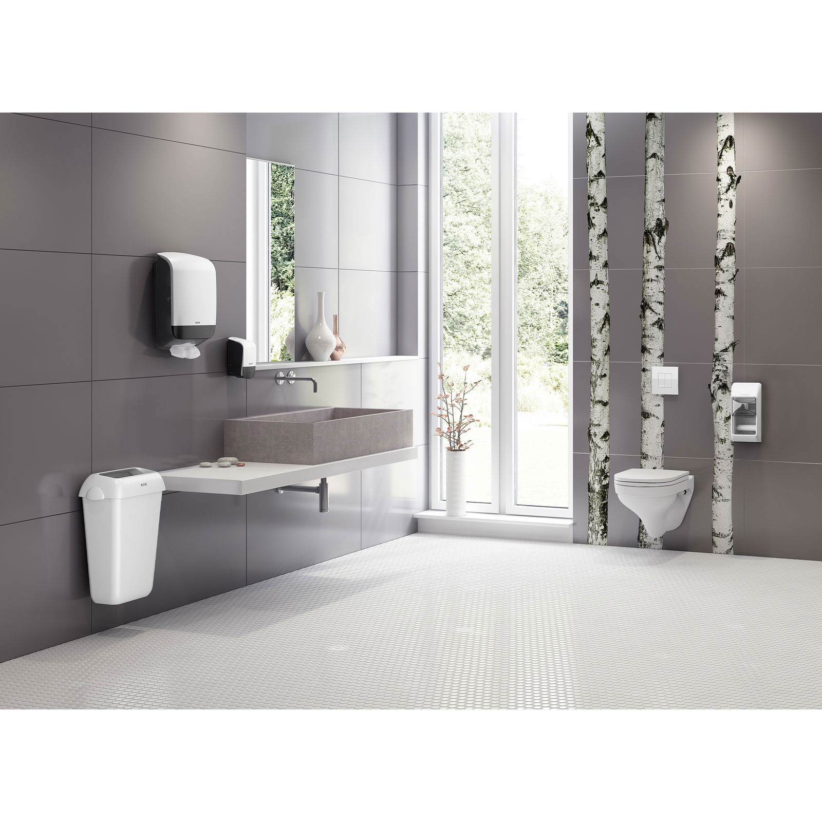 Dispenser di carta igienica Katrin 92384 per 2 rotoli