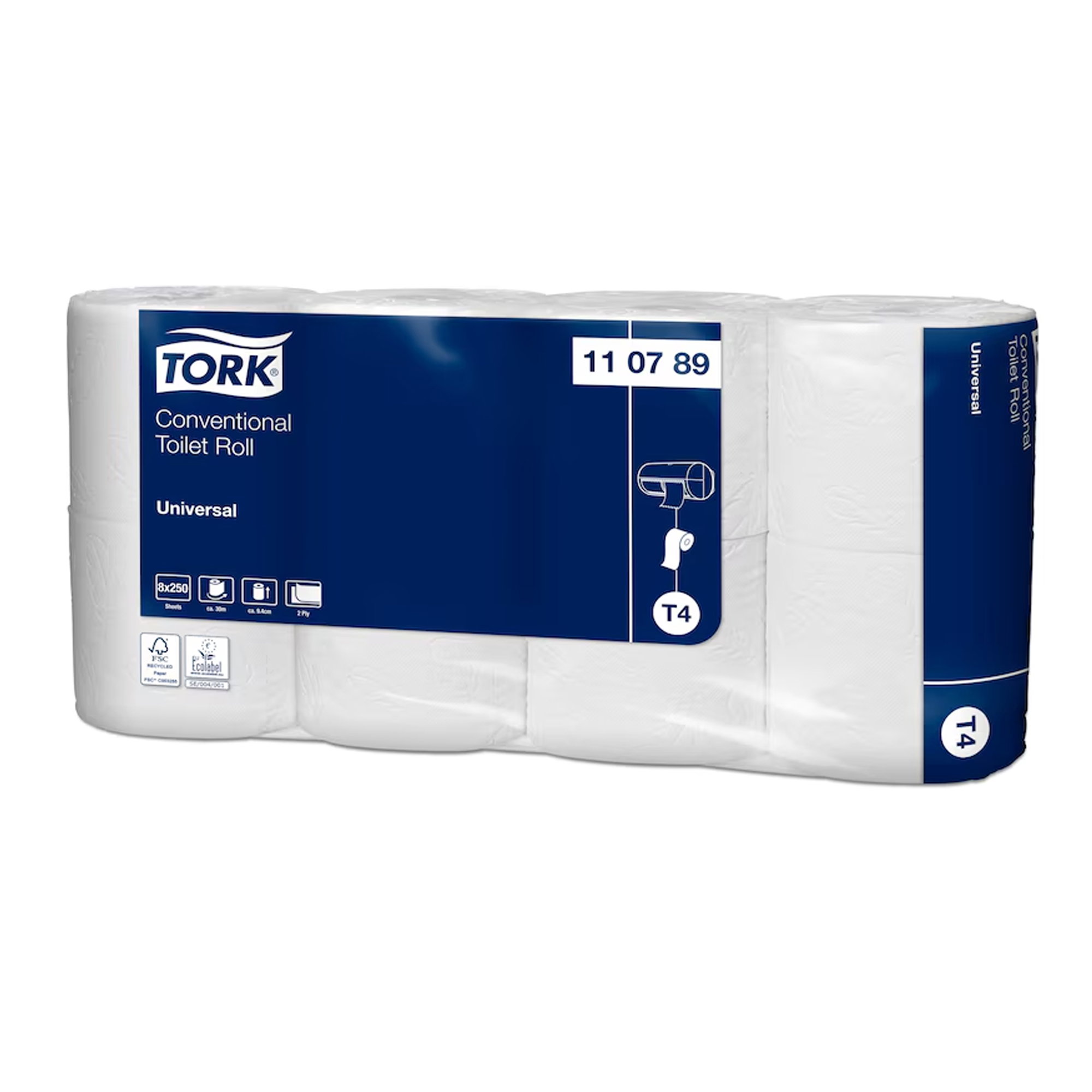 Toilettenpapier | 2-lagig | Zellstoff | 30 m | Tork 110789 T4