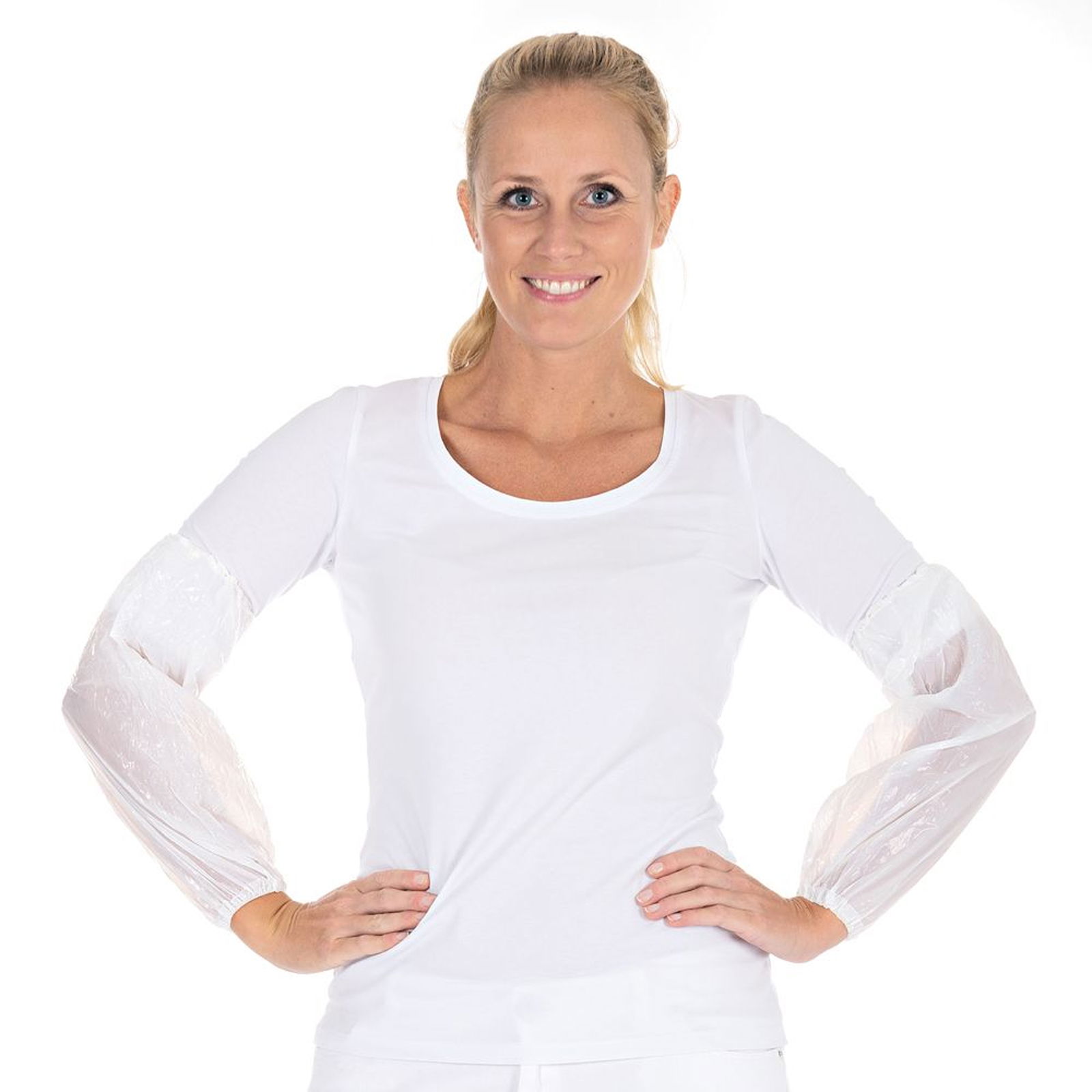 Ärmelschoner Light Weiss Polyethylen