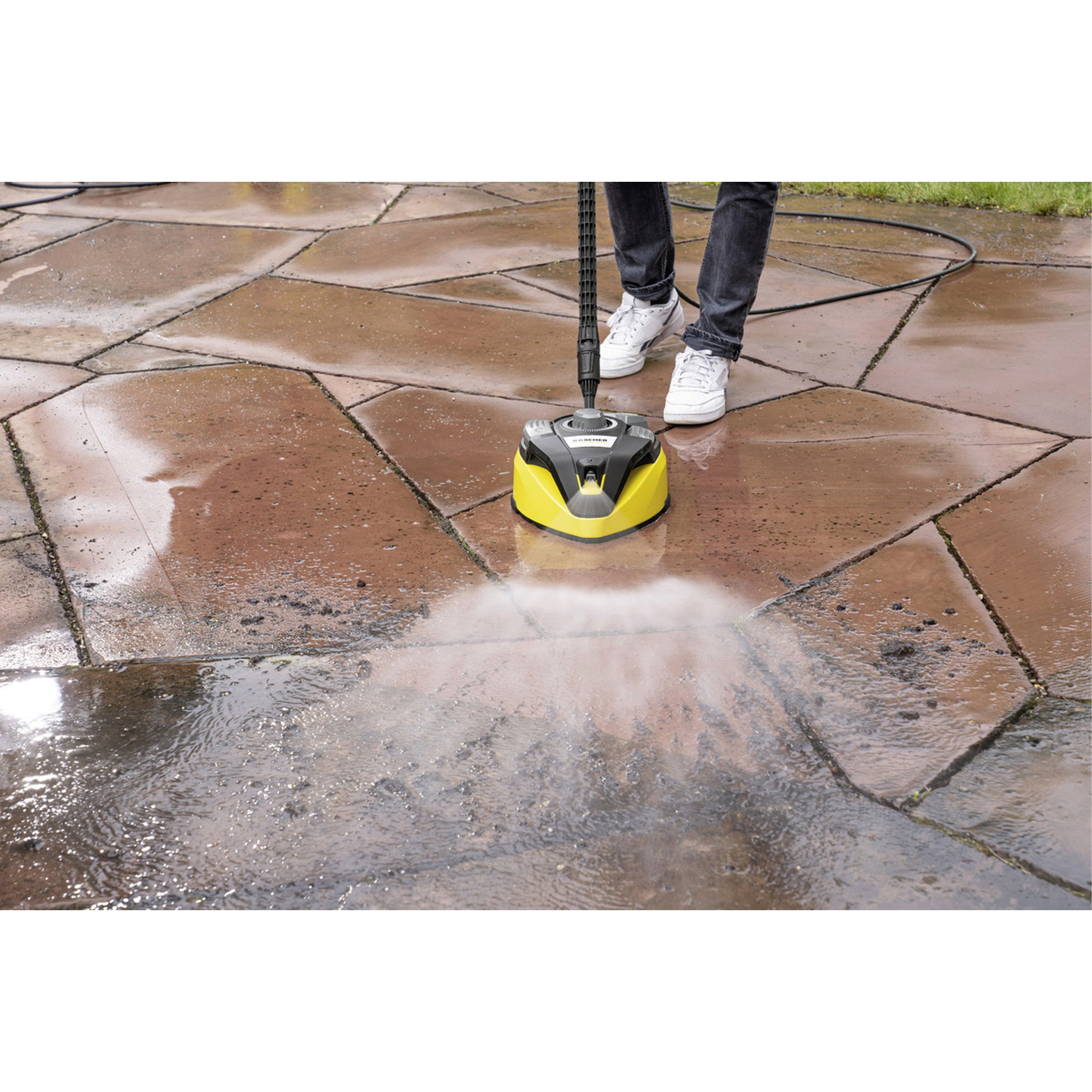 Druckreiniger, Pavimentenreinigung, Gelb/schwarze Einheit, Drehkopf, Gartenwerkzeug