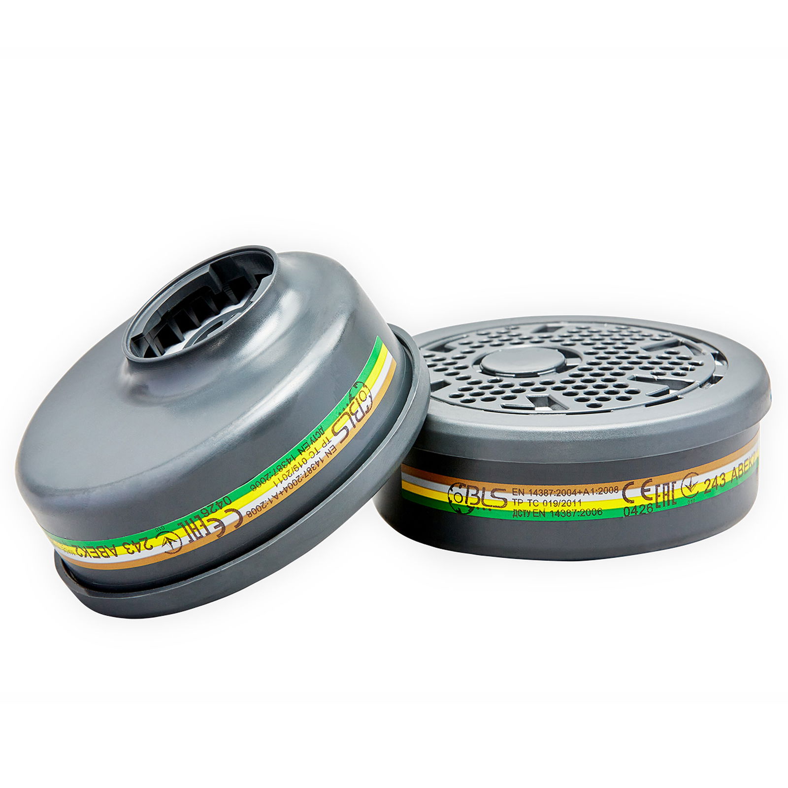 Atemschutzfilter BLS 243 ABEK2, Gasfilter für Halbmasken, 8 Stück