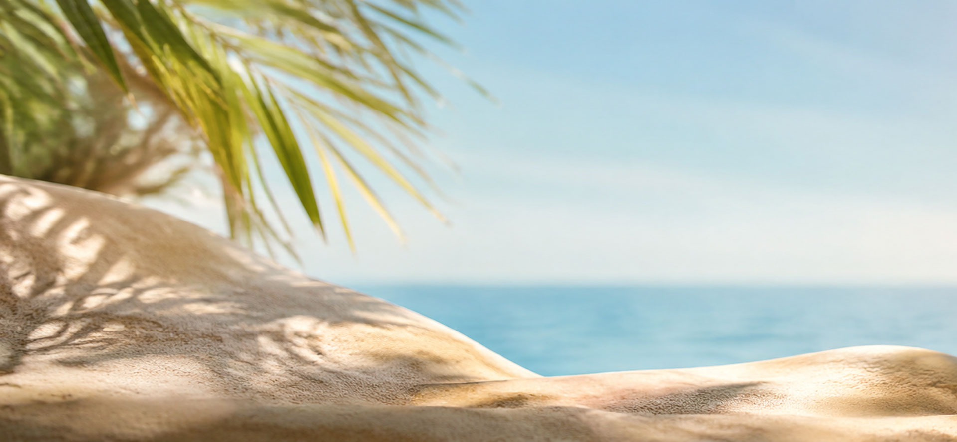 strand, sand, palme, meer, himmel