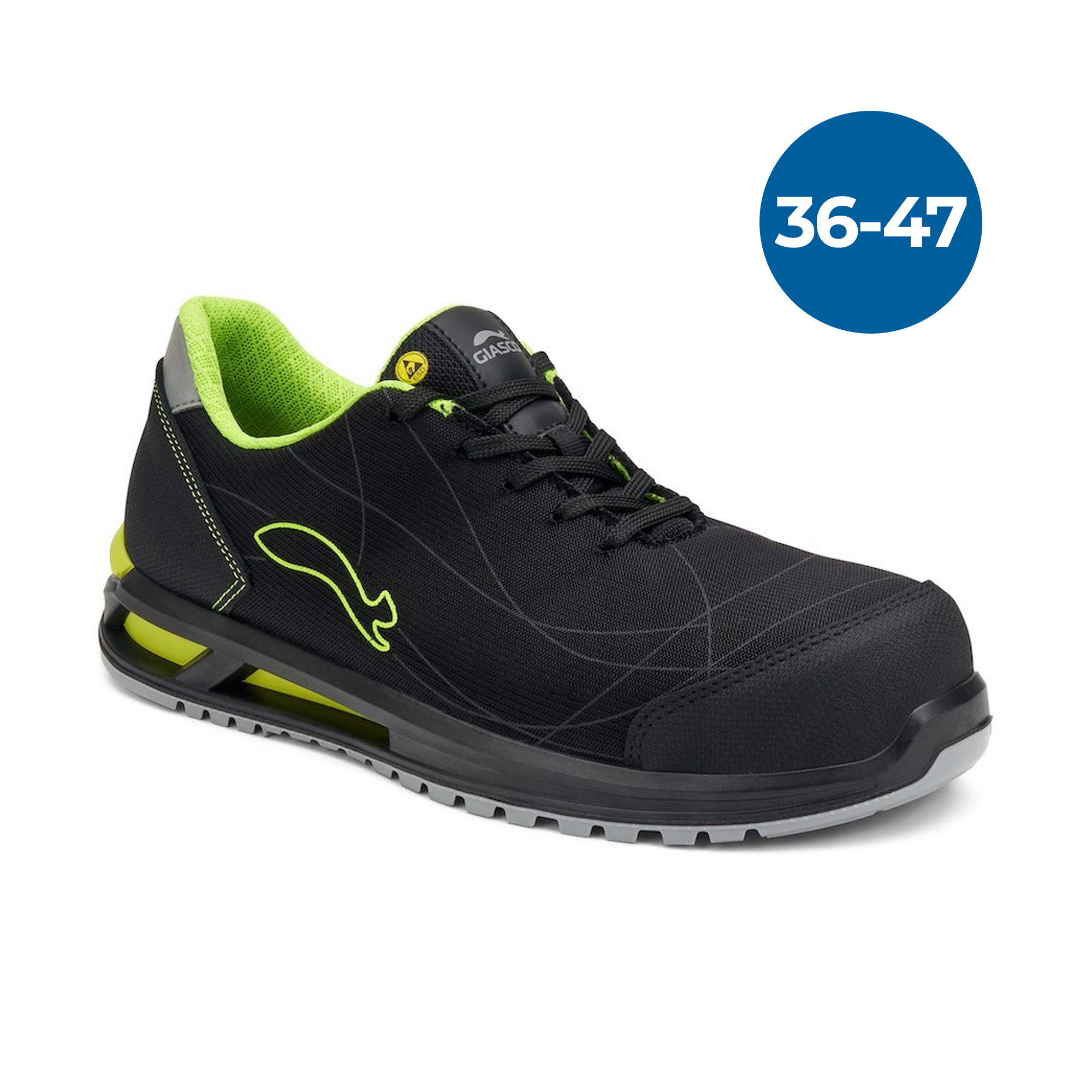 Herrenschuh, Sneaker, Schuhwerk, Laufschuh, Neon-GrünAkzent