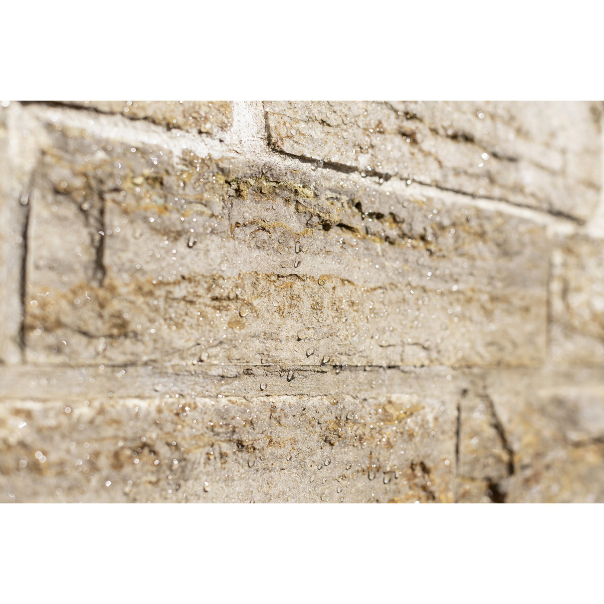 stein, steinmauer, mauerwerk, riss, wassertröpfchen