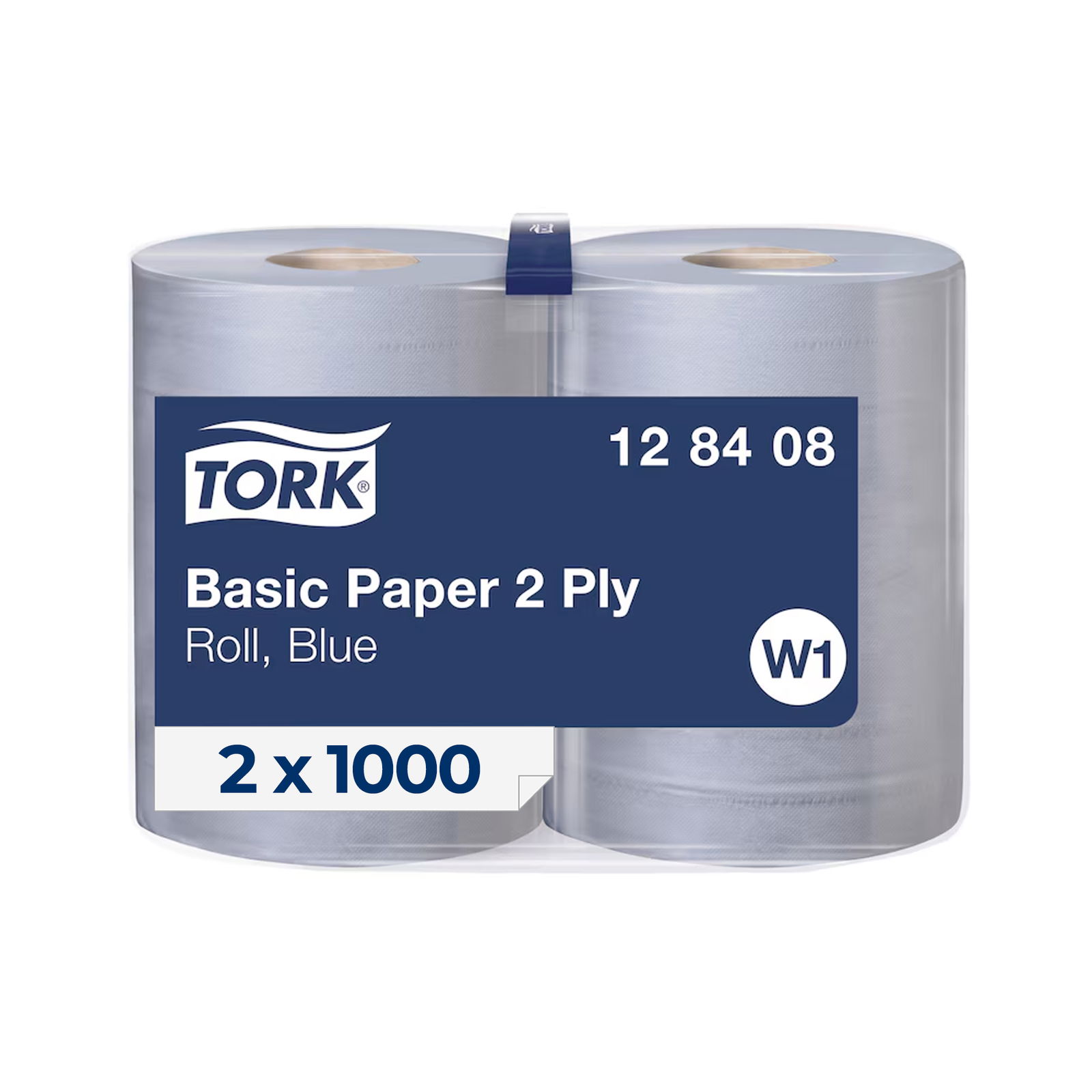 Tork 128408 W1 Papierwischtücher 2-lagig blau