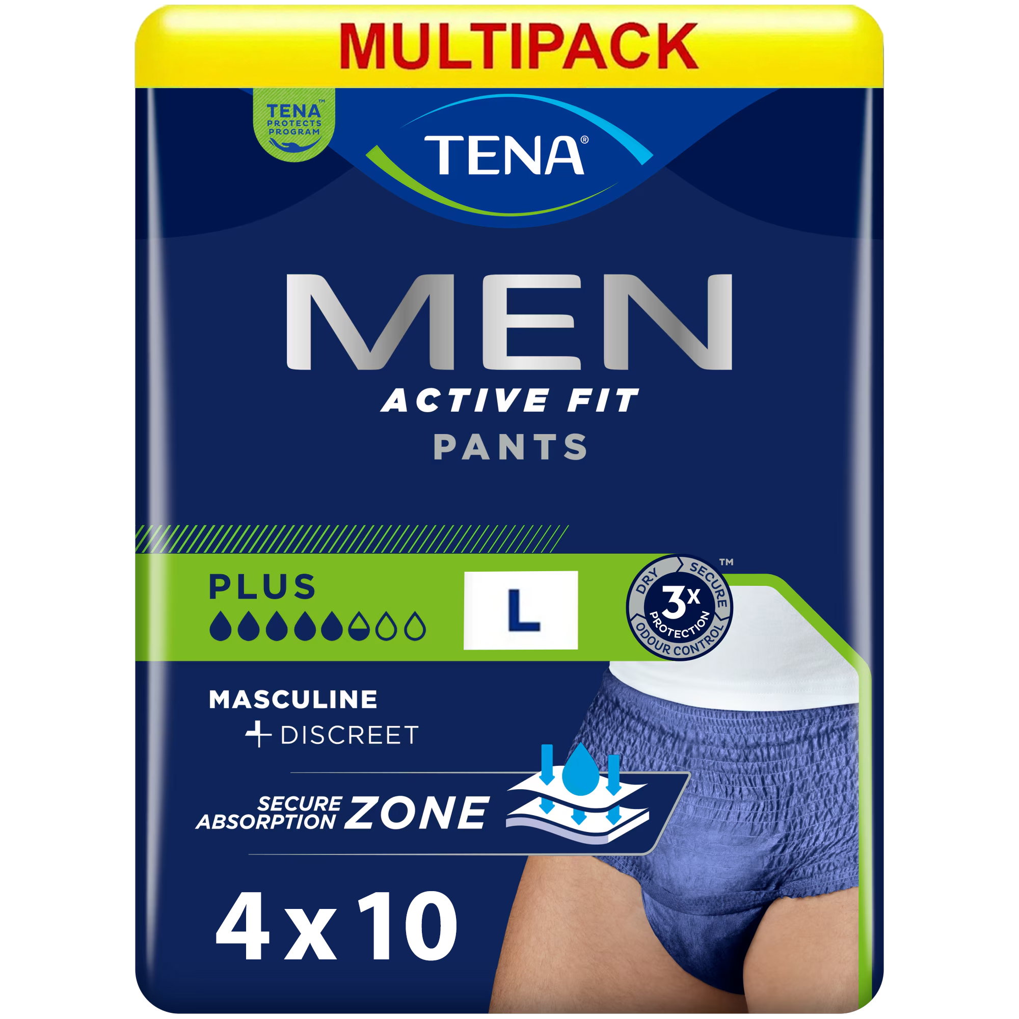 Culottes d'incontinence | TENA Men Active Fit Pants Plus L