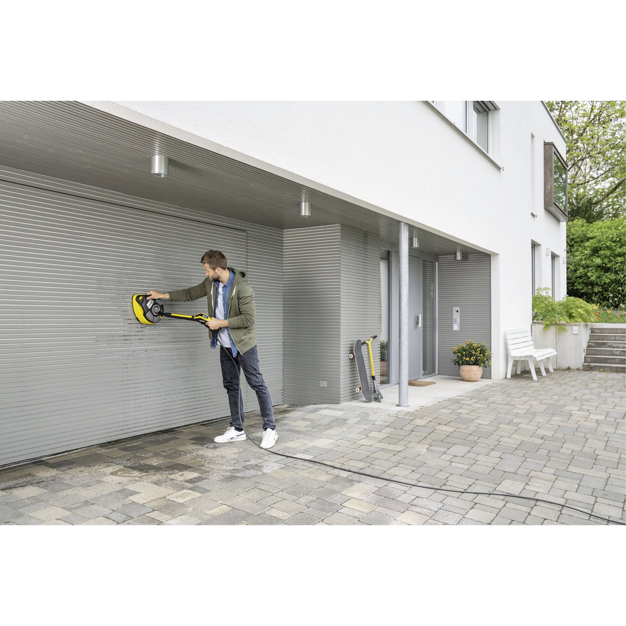 Reinigungsgerät, Akku-Schauber, Hochdruckreiniger, Starke Leistung, Garten/Garage