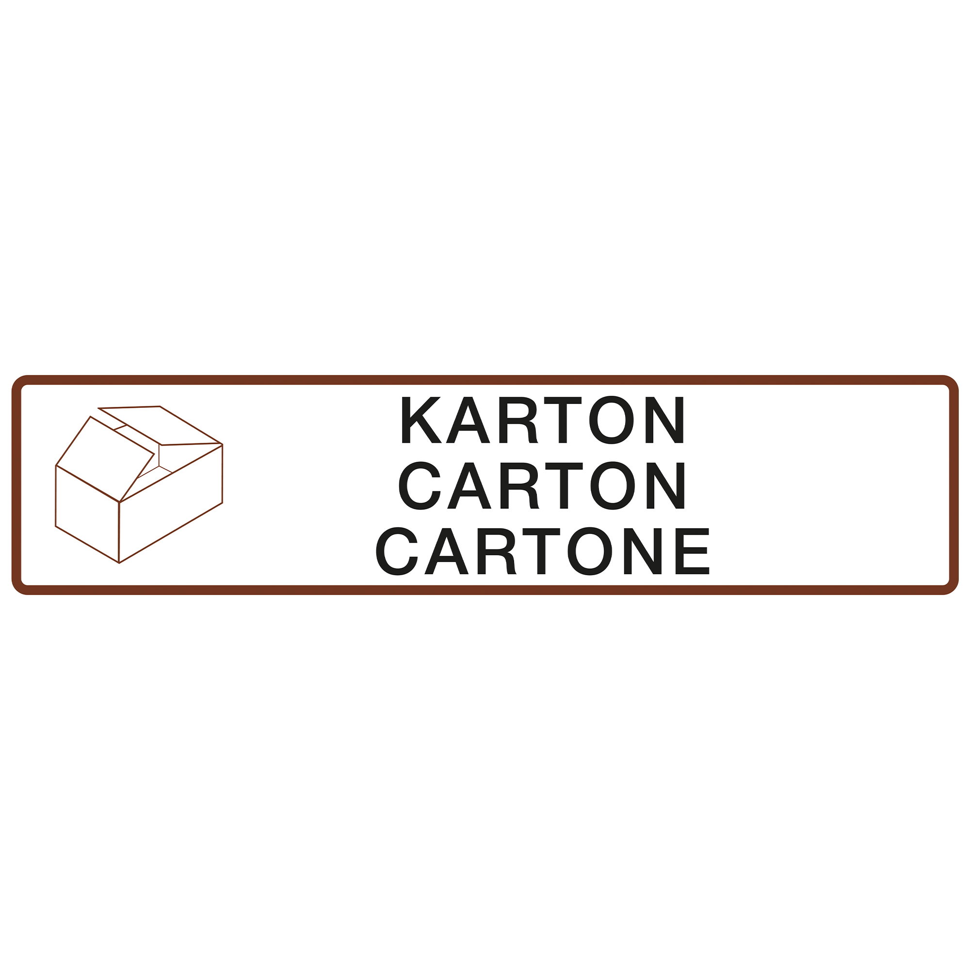 Container Recycling-Aufkleber | Karton