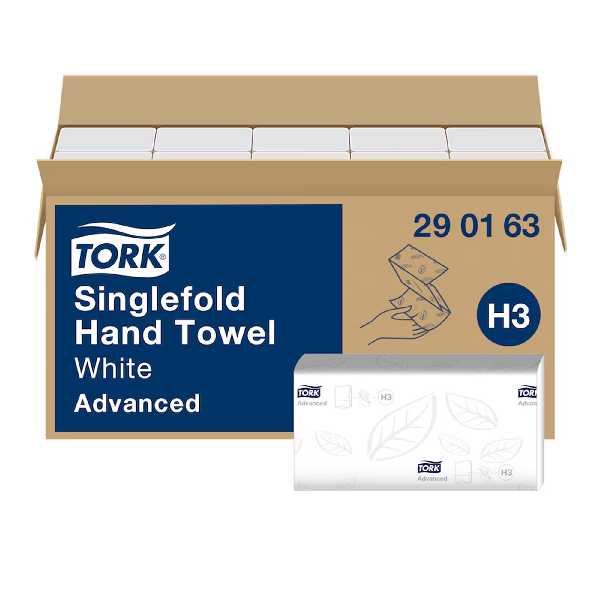 Papierhandtücher V-Falz | 2-lagig | Recycling | Tork 290163 H3