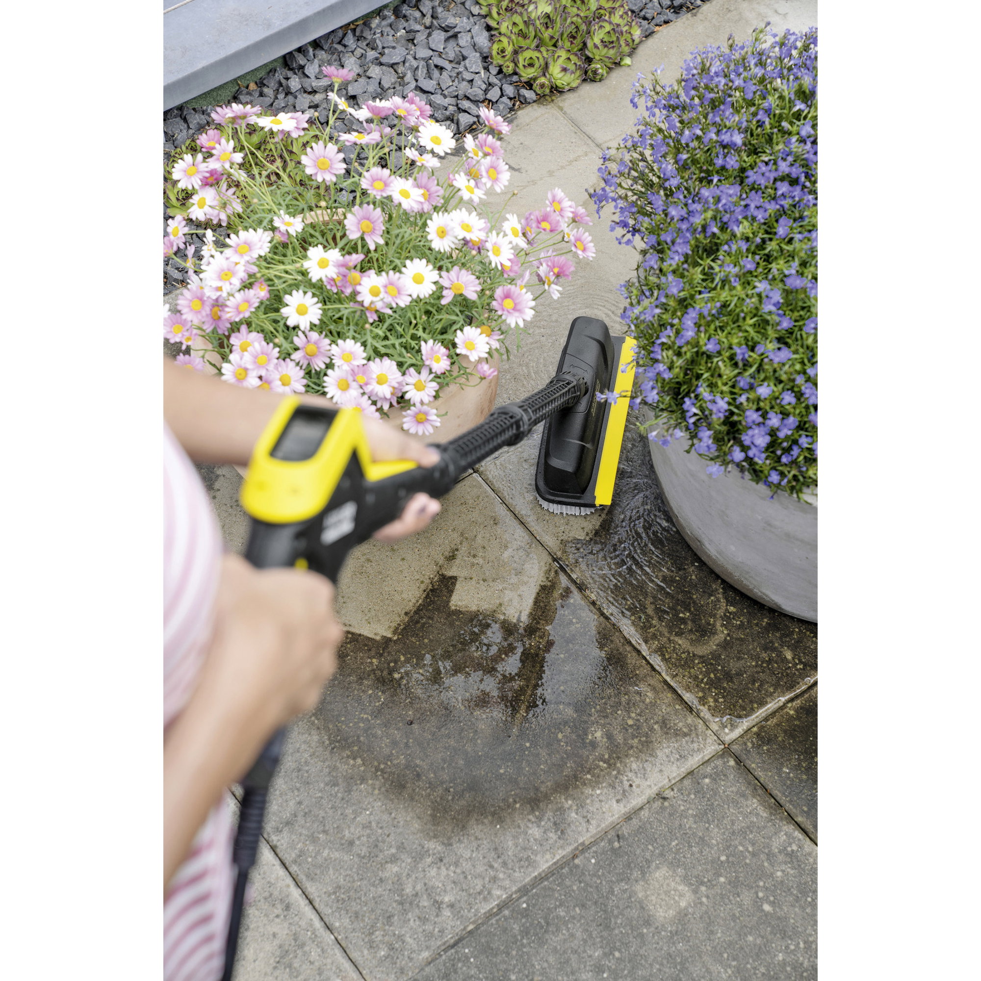 Hochdruckreiniger, Gartendusche, Bodenreinigung, Pflanzenkübel, Wasserstrahl