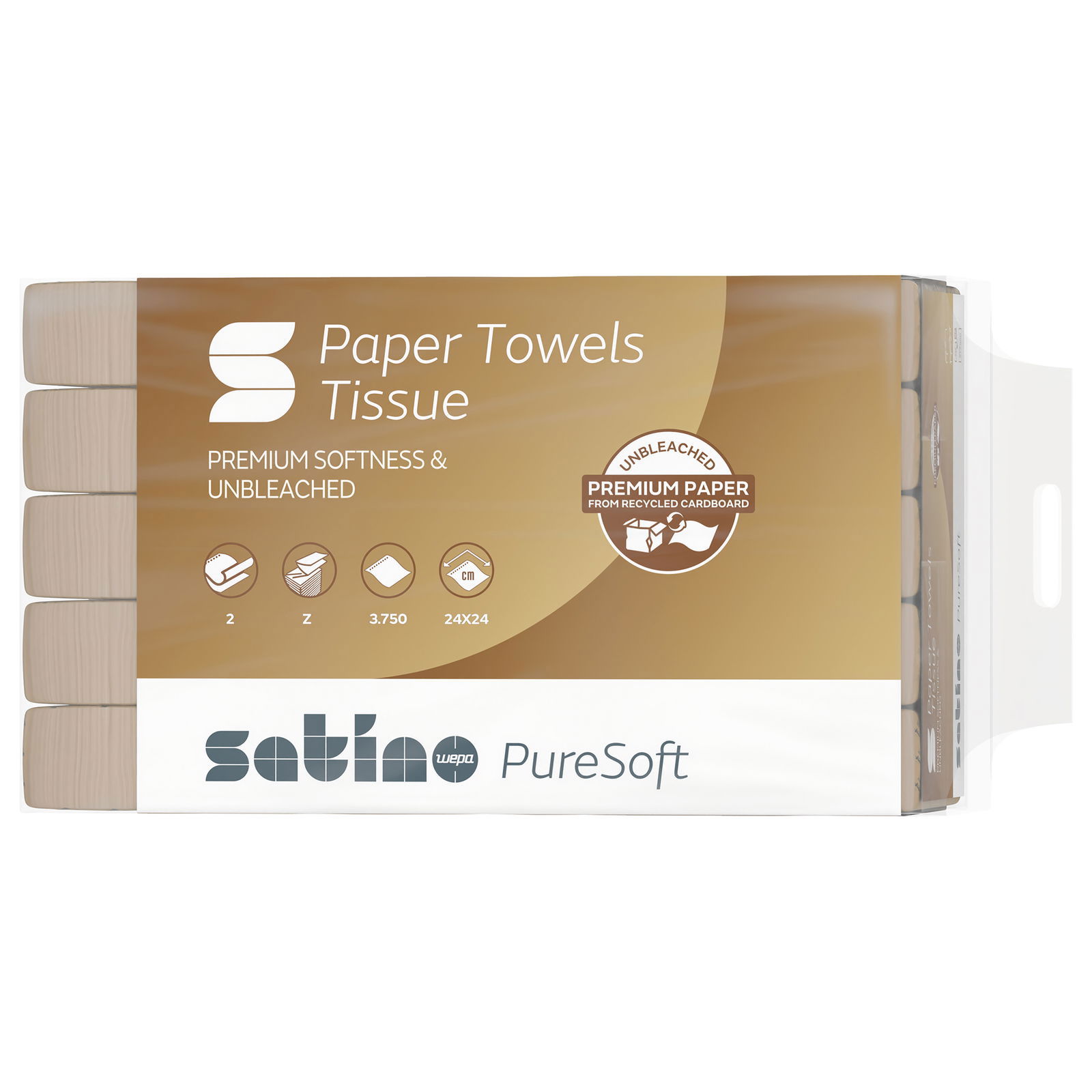 Satino PureSoft 277550 paper hand towels Z-fold 2-ply recycled