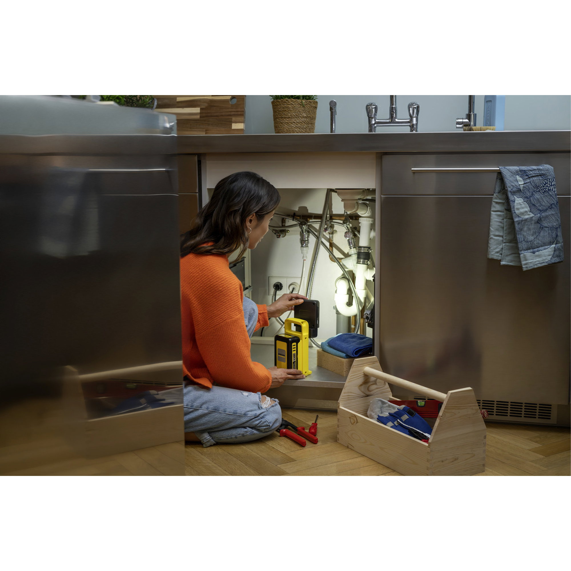 Kanalisierung, Unter sink, Kabel, Werkzeug, Inspektion