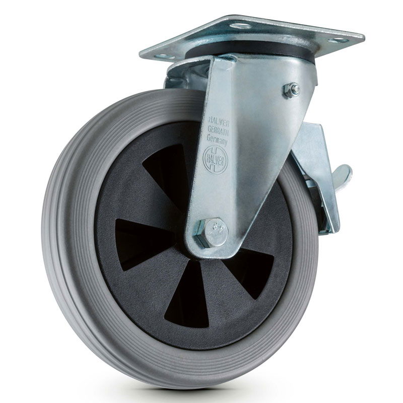 Lenkrollen 200 mm mit Bremse