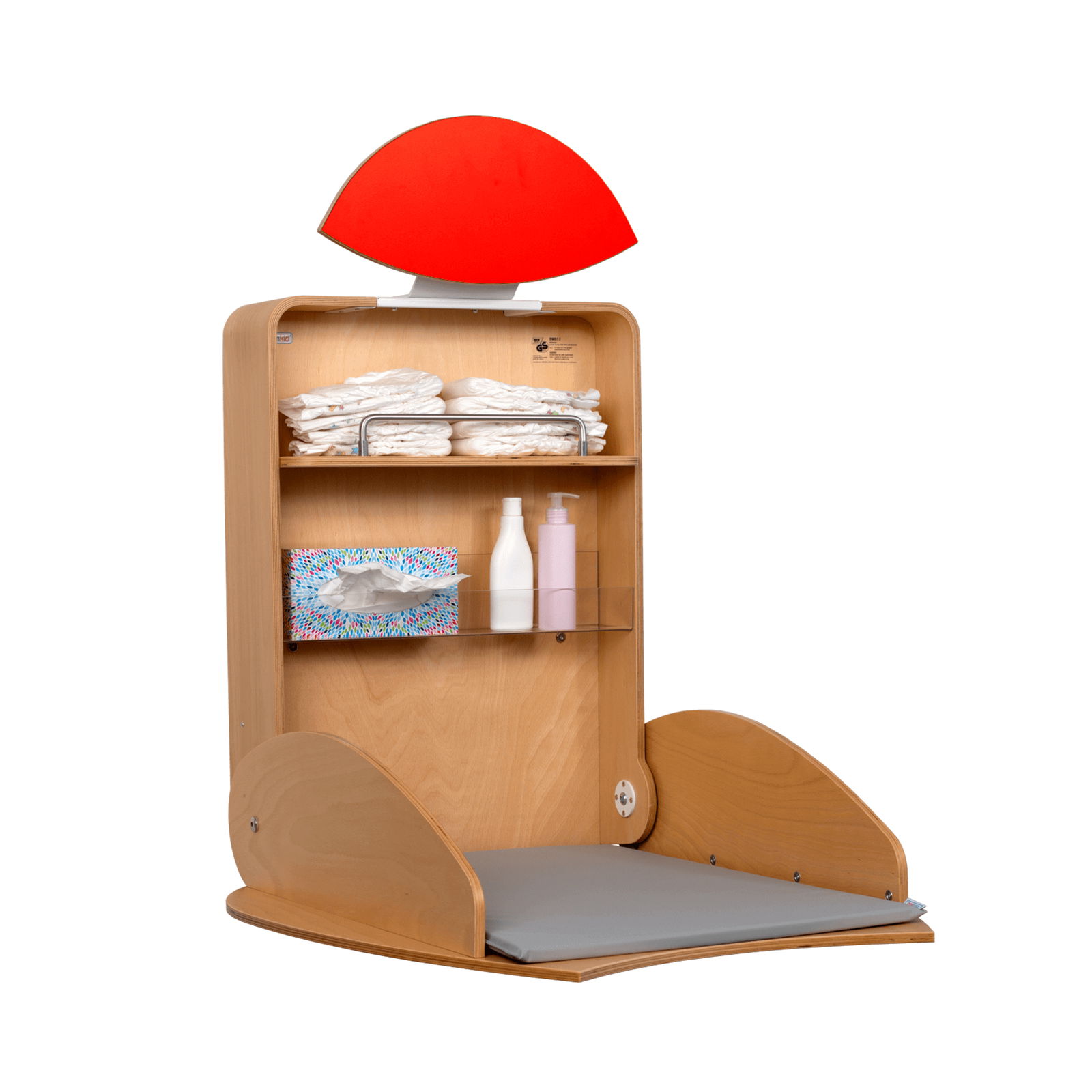 timkid TOW6004 OWO2.0 Wickeltisch Holz rot offen