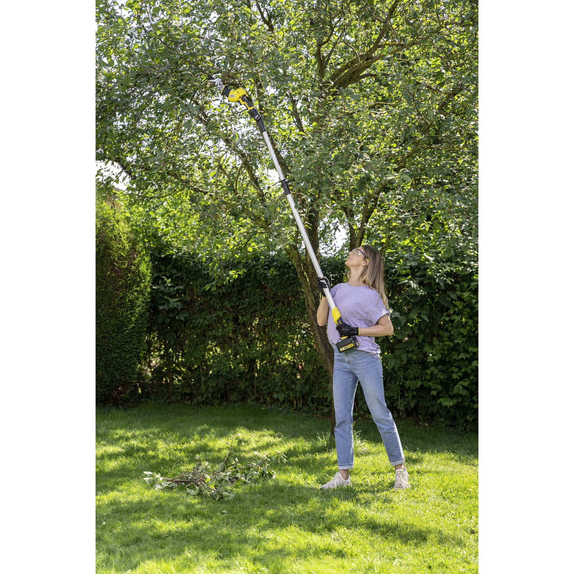 Heckenschere, Gartenwerkzeug, Akkuschrauber, Teleskopstiel, Baumarbeiten