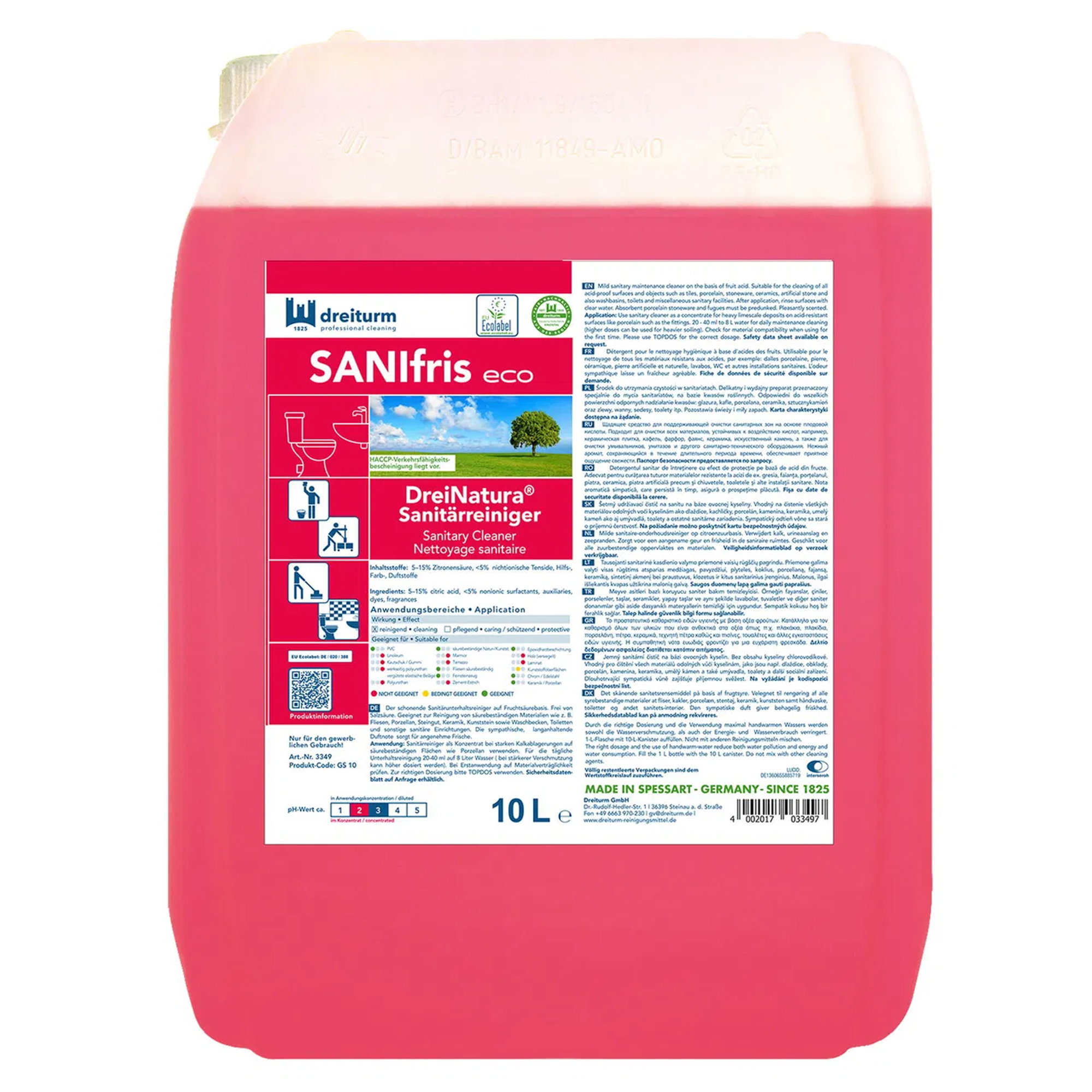 dreiturm SANIfris eco DreiNatura Sanitärreiniger 10l